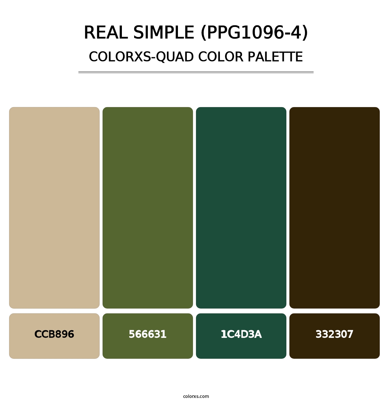 Real Simple (PPG1096-4) - Colorxs Quad Palette