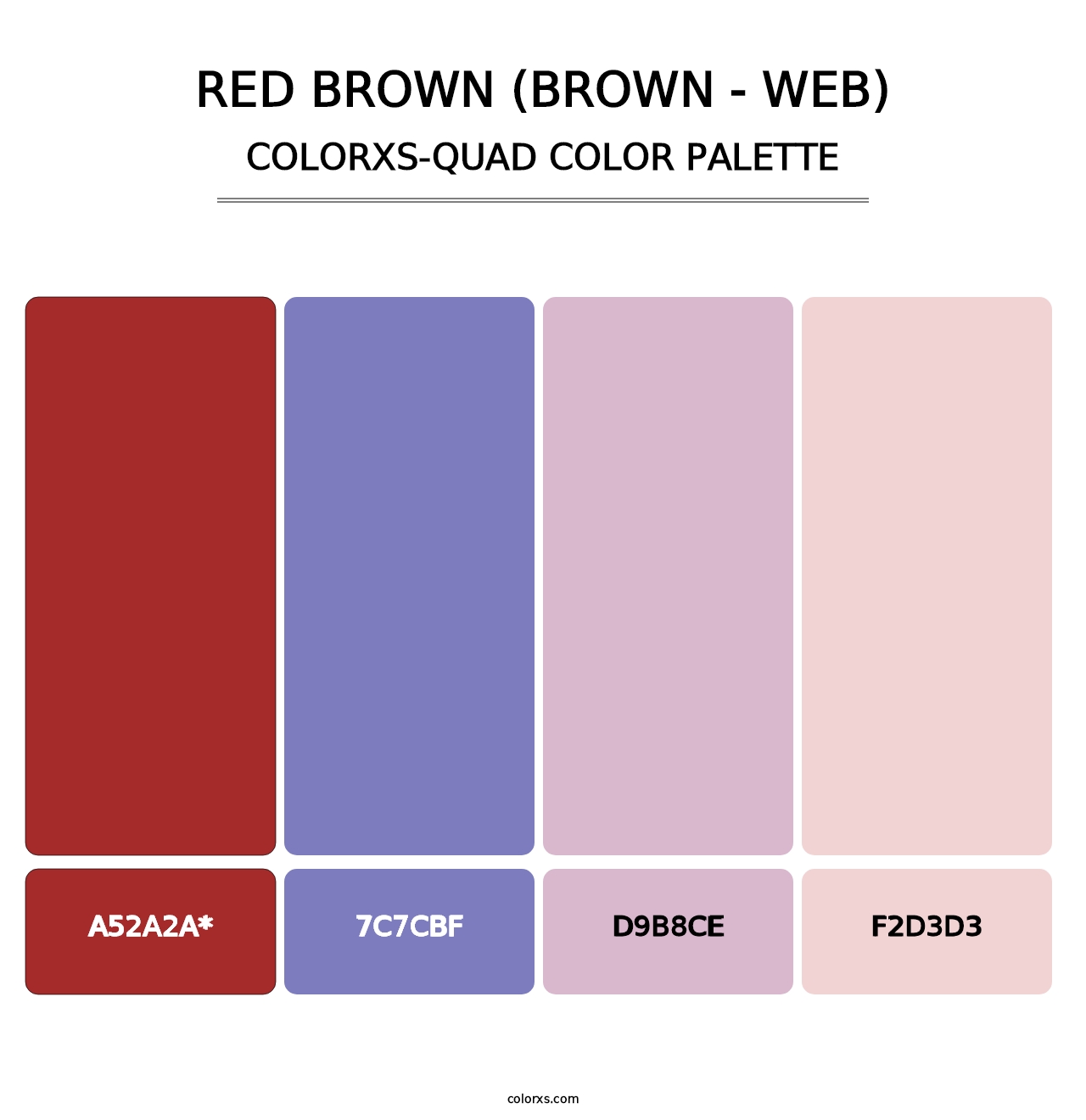 Red Brown (Brown - Web) - Colorxs Quad Palette
