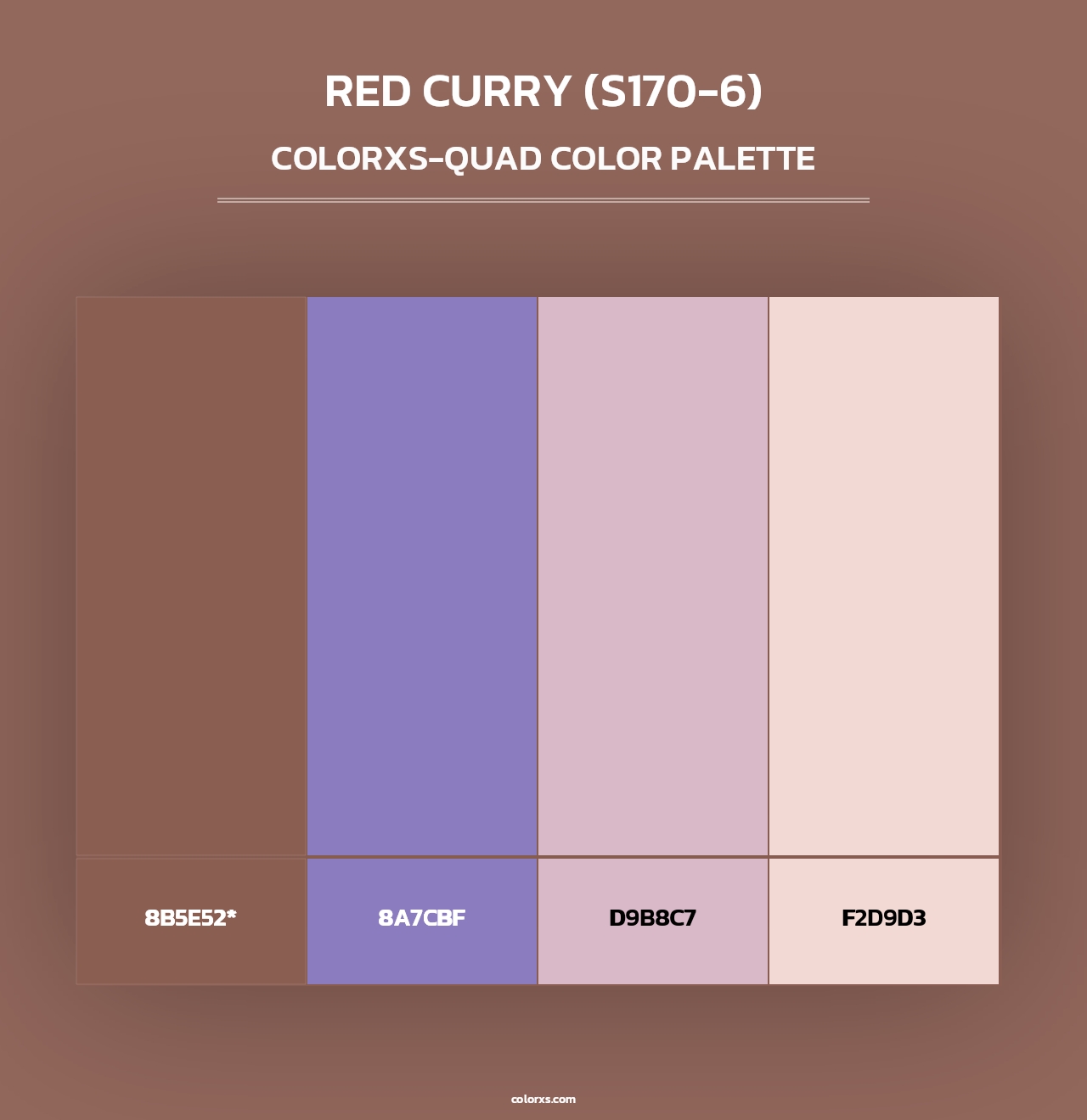 Red Curry (S170-6) - Colorxs Quad Palette