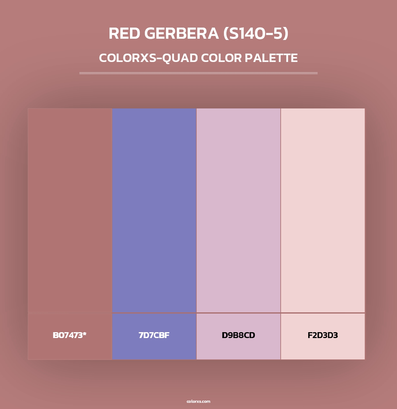 Red Gerbera (S140-5) - Colorxs Quad Palette