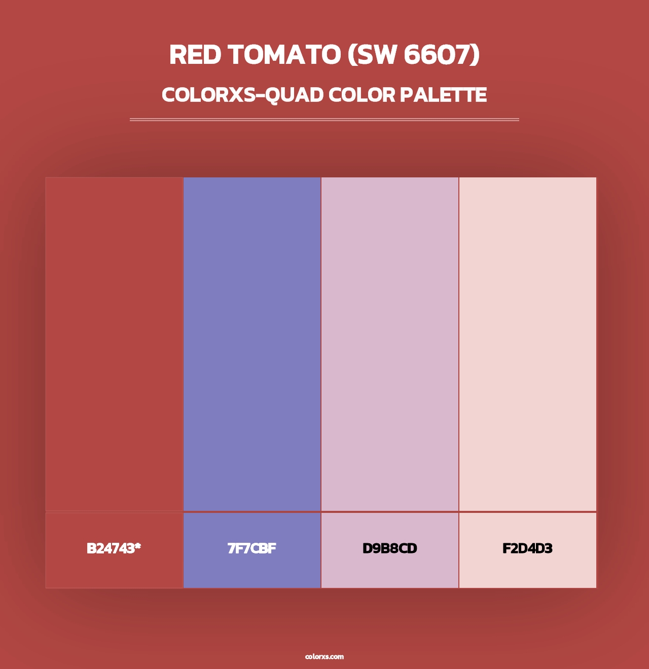 Red Tomato (SW 6607) - Colorxs Quad Palette