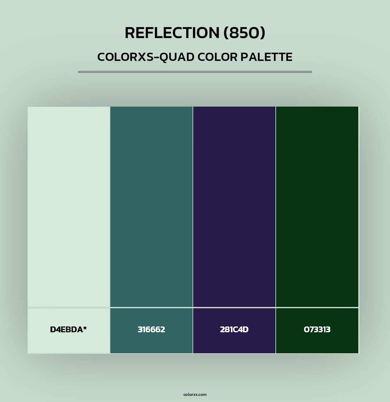 Reflection (850) - Colorxs Quad Palette
