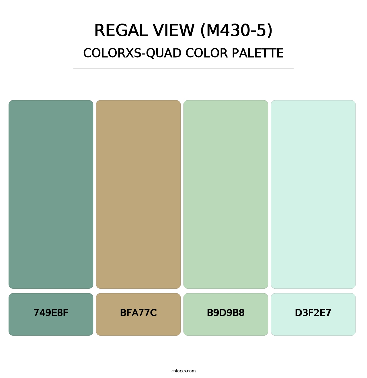 Regal View (M430-5) - Colorxs Quad Palette