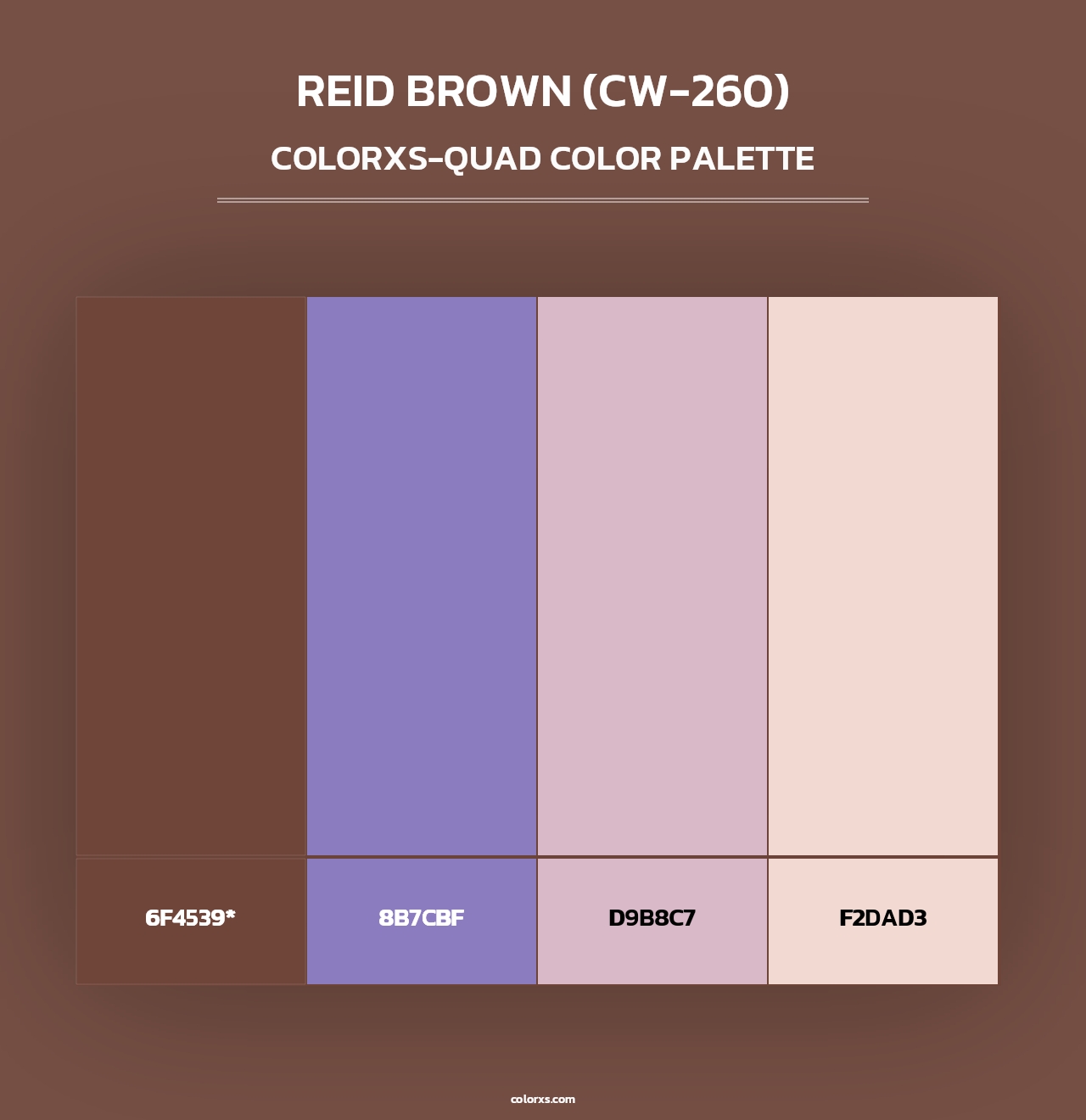 Reid Brown (CW-260) - Colorxs Quad Palette