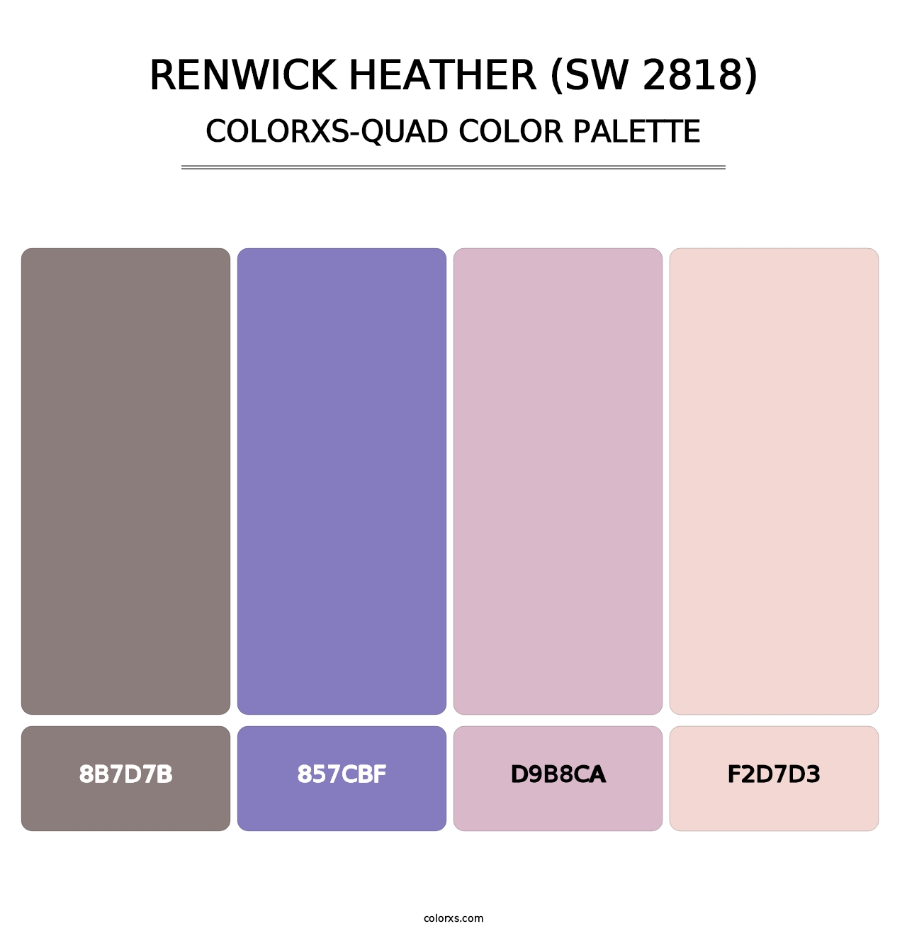 Renwick Heather (SW 2818) - Colorxs Quad Palette