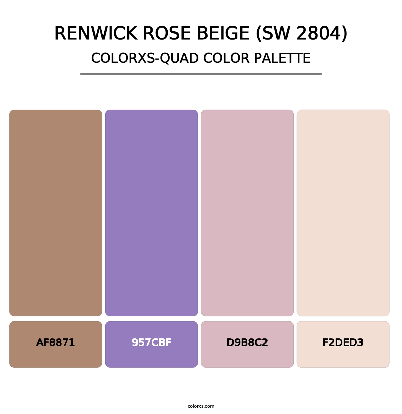 Renwick Rose Beige (SW 2804) - Colorxs Quad Palette