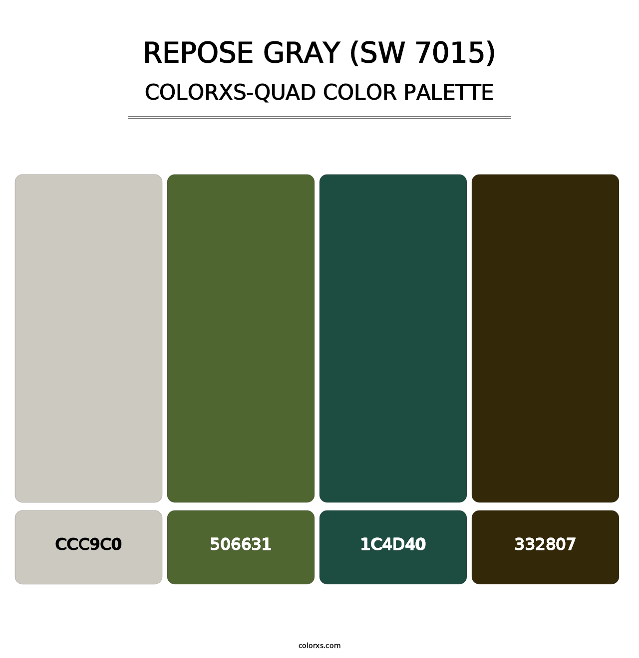 Repose Gray (SW 7015) - Colorxs Quad Palette