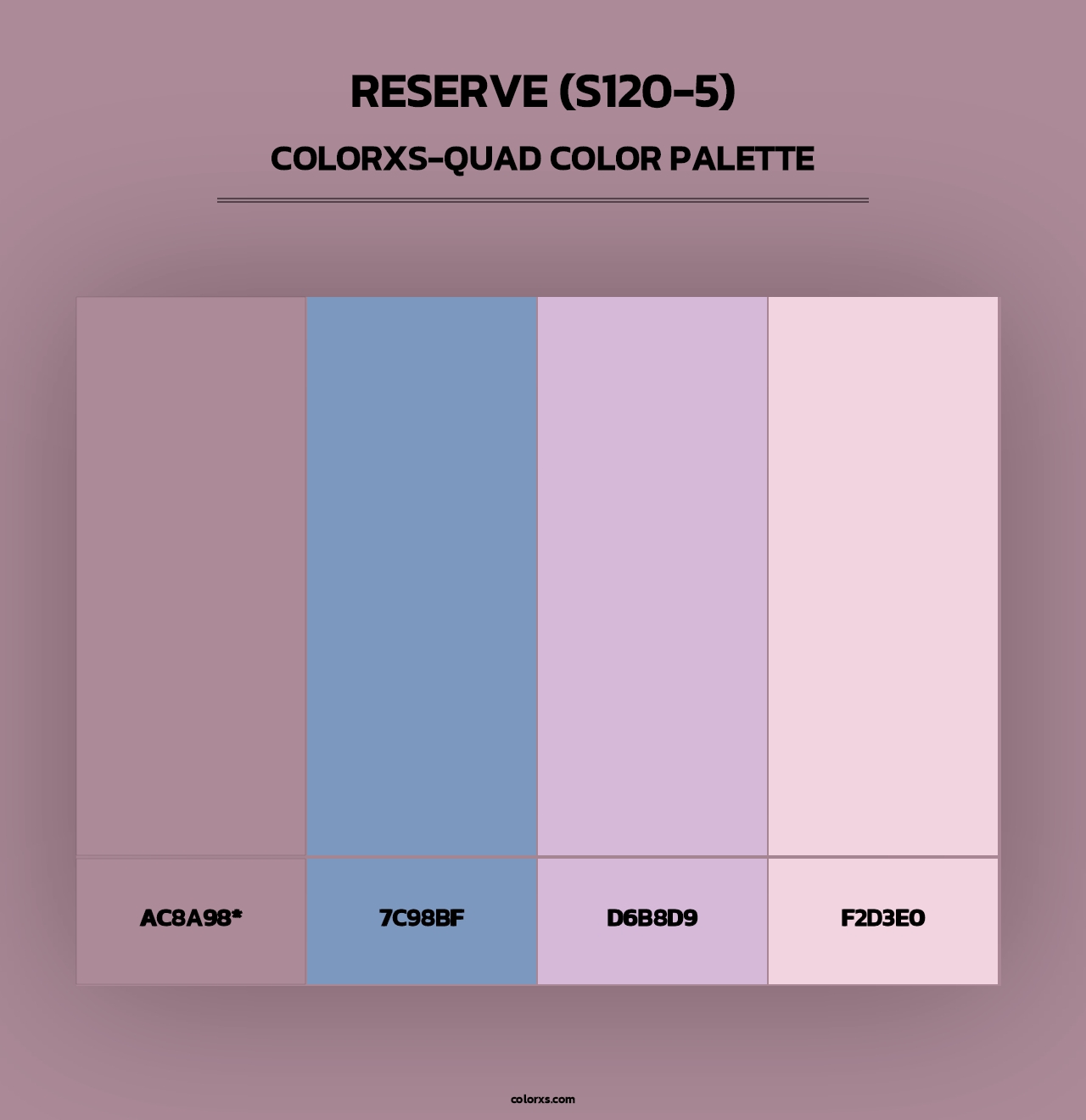 Reserve (S120-5) - Colorxs Quad Palette