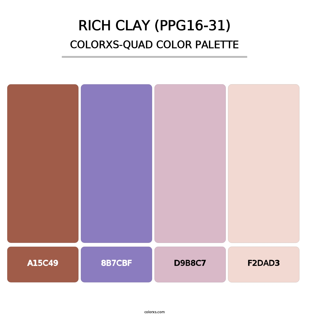 Rich Clay (PPG16-31) - Colorxs Quad Palette