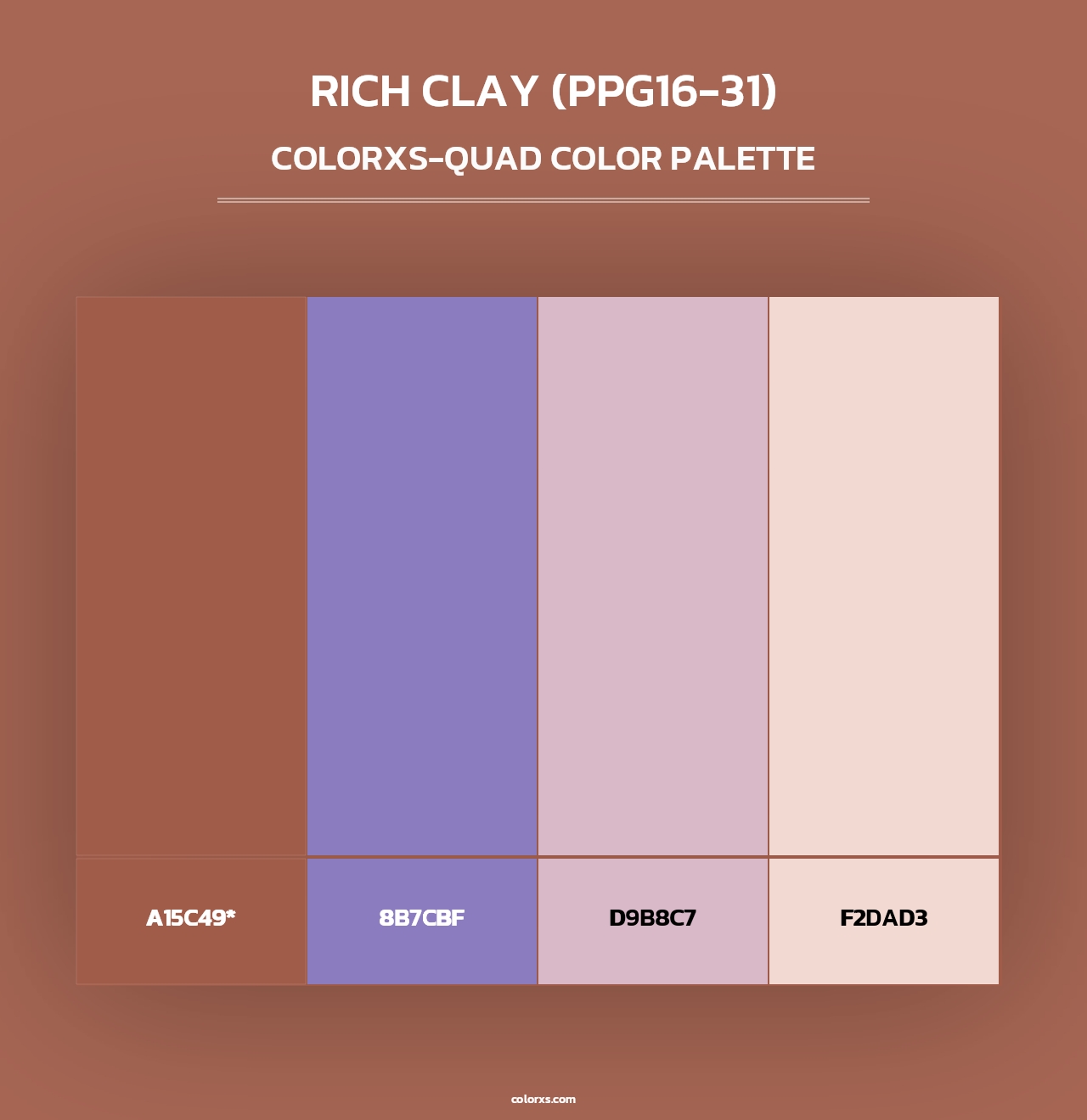 Rich Clay (PPG16-31) - Colorxs Quad Palette