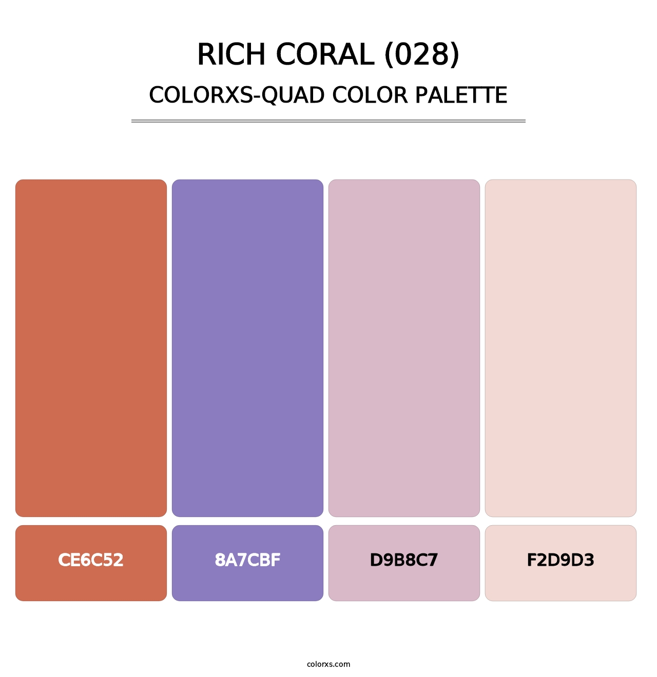Rich Coral (028) - Colorxs Quad Palette