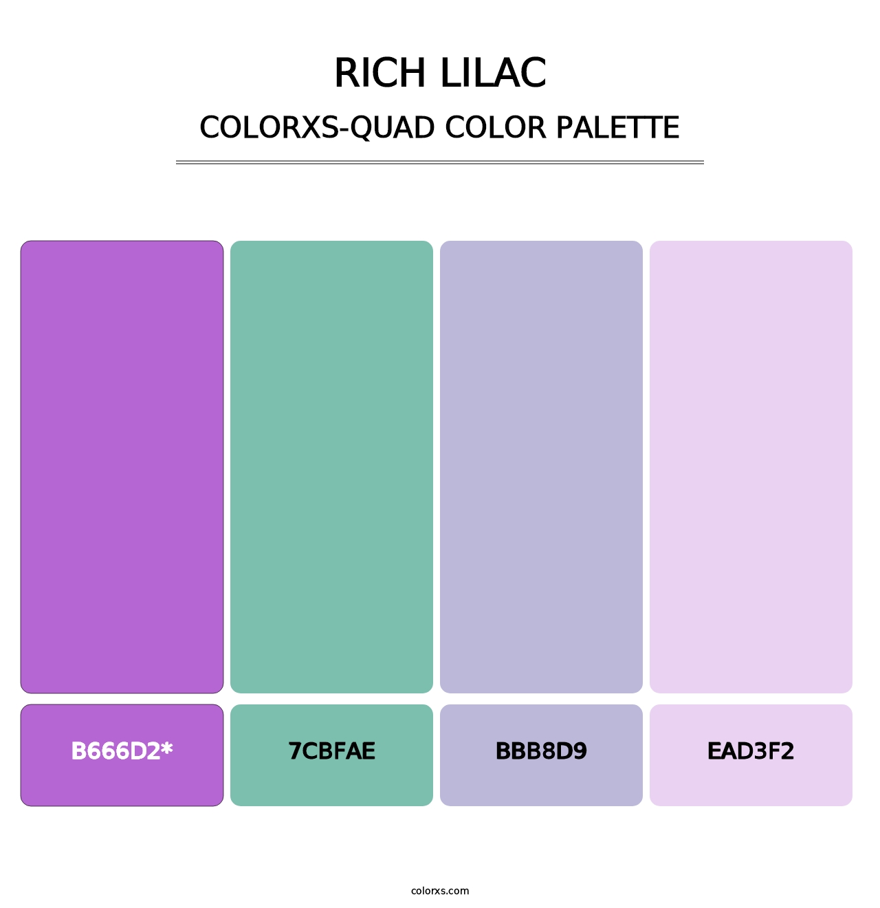 Rich Lilac - Colorxs Quad Palette