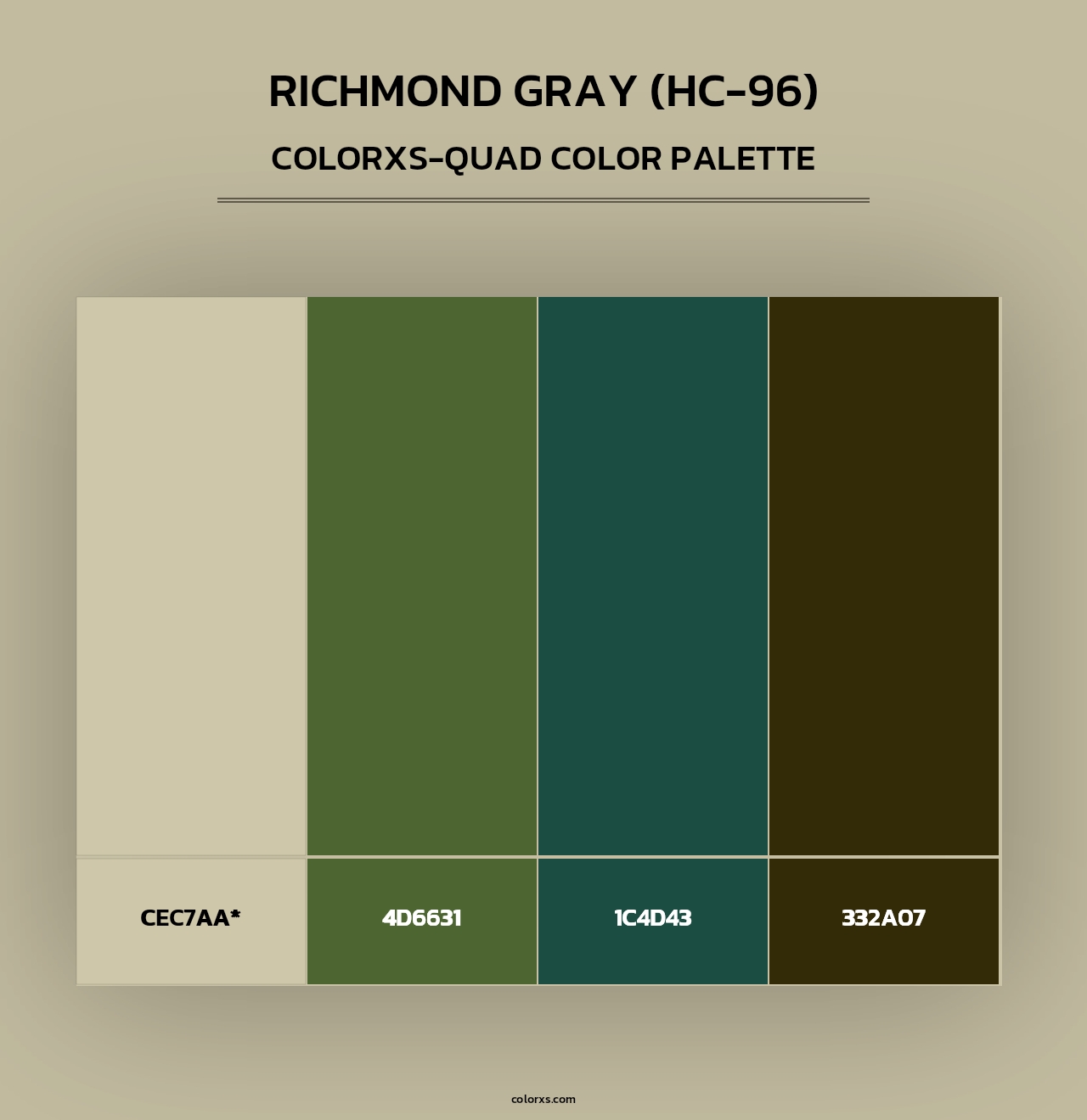 Richmond Gray (HC-96) - Colorxs Quad Palette
