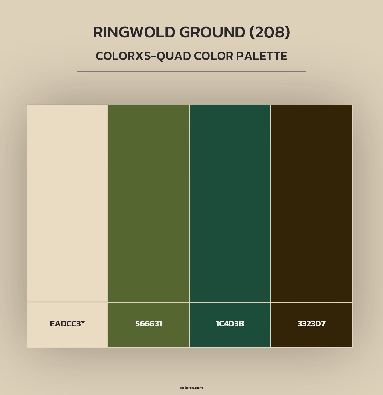 Ringwold Ground (208) - Colorxs Quad Palette