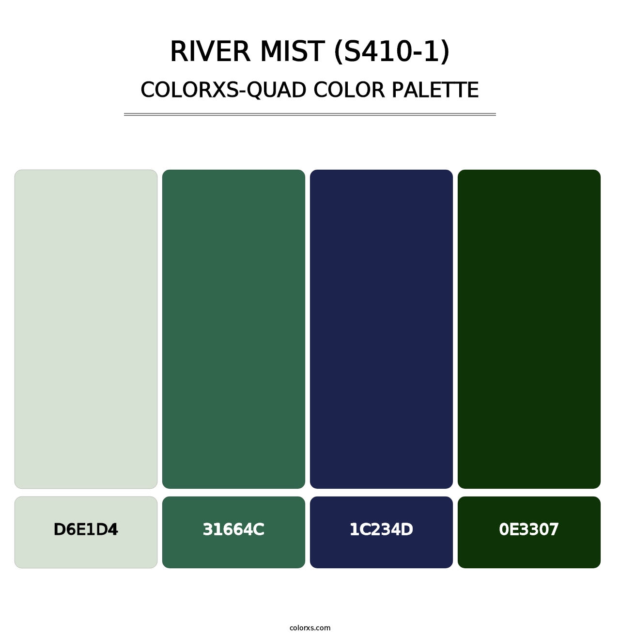River Mist (S410-1) - Colorxs Quad Palette