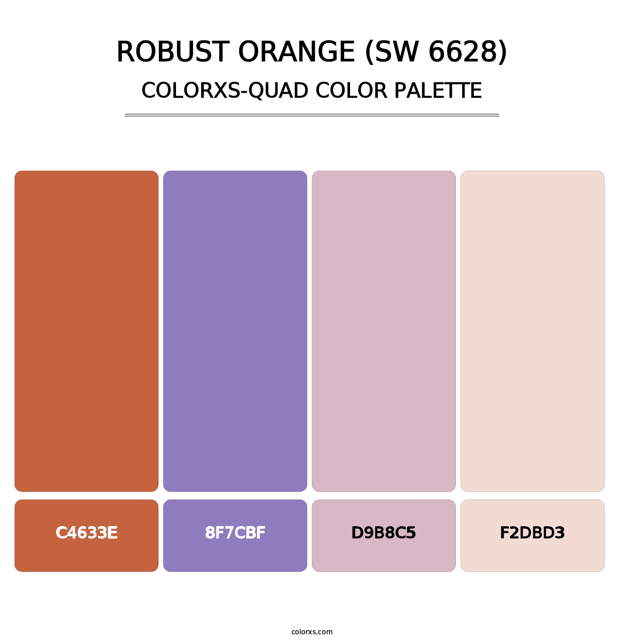Robust Orange (SW 6628) - Colorxs Quad Palette