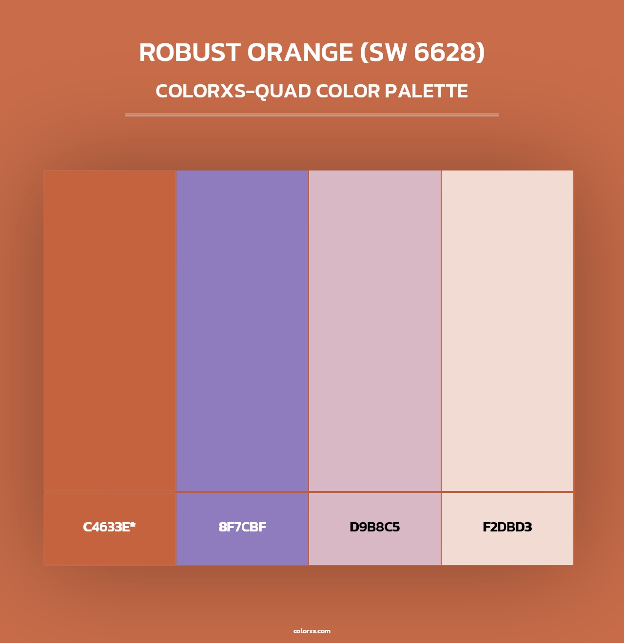 Robust Orange (SW 6628) - Colorxs Quad Palette