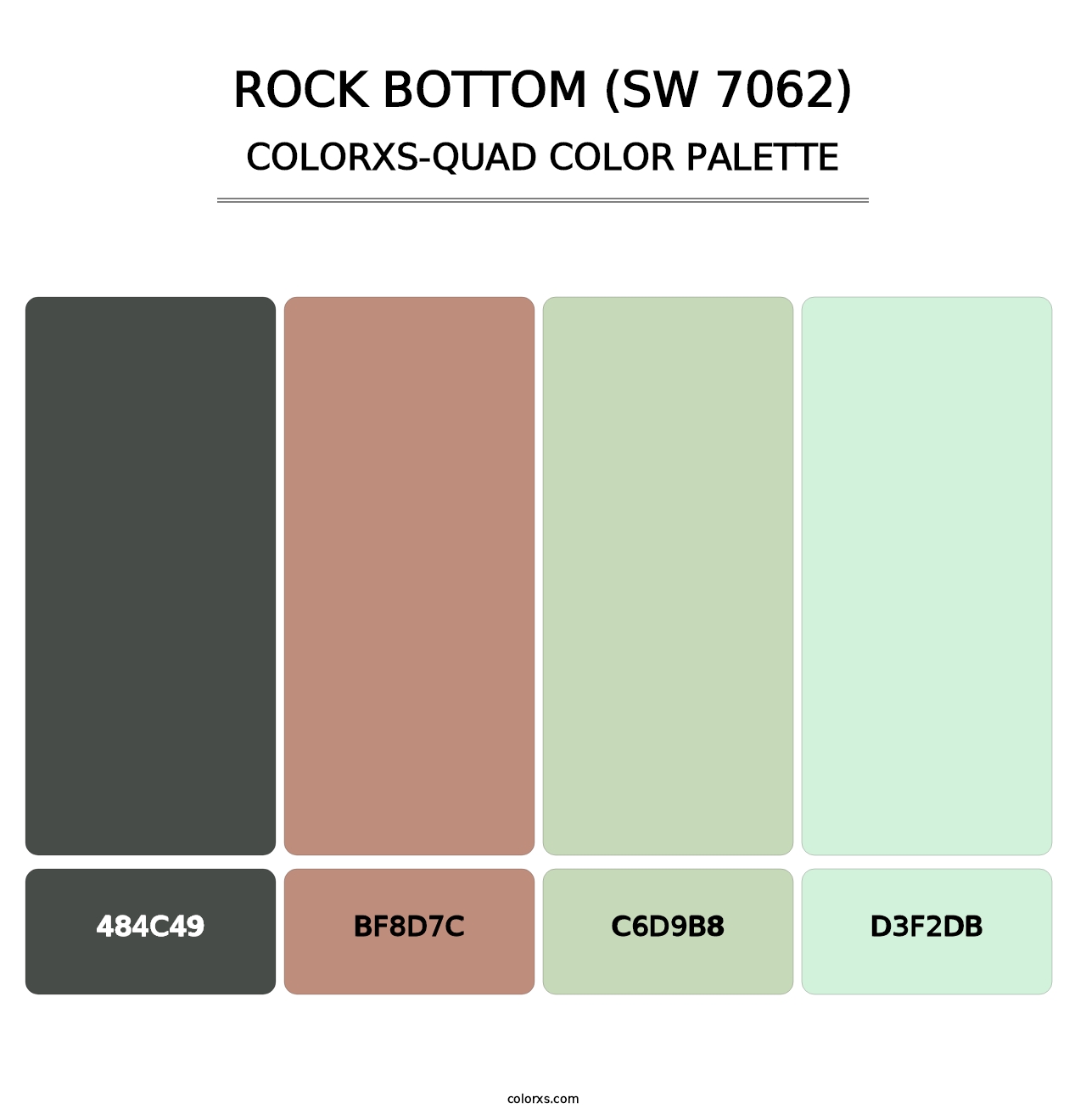 Rock Bottom (SW 7062) - Colorxs Quad Palette