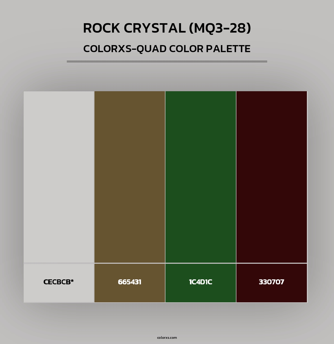 Rock Crystal (MQ3-28) - Colorxs Quad Palette
