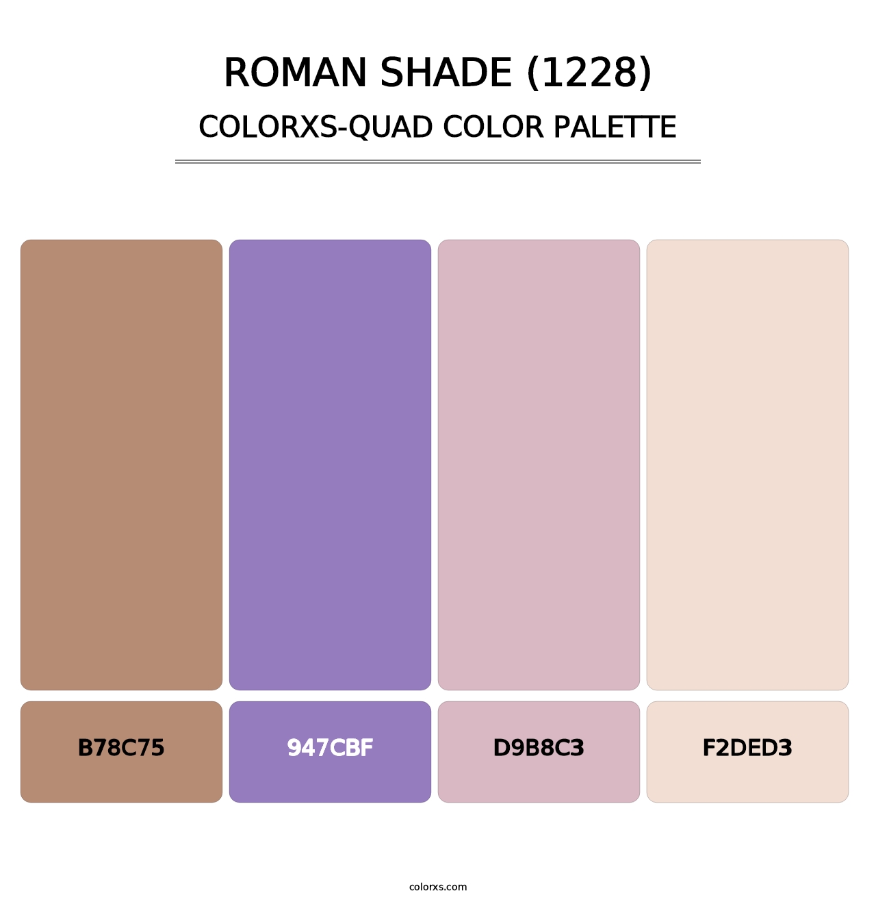Roman Shade (1228) - Colorxs Quad Palette