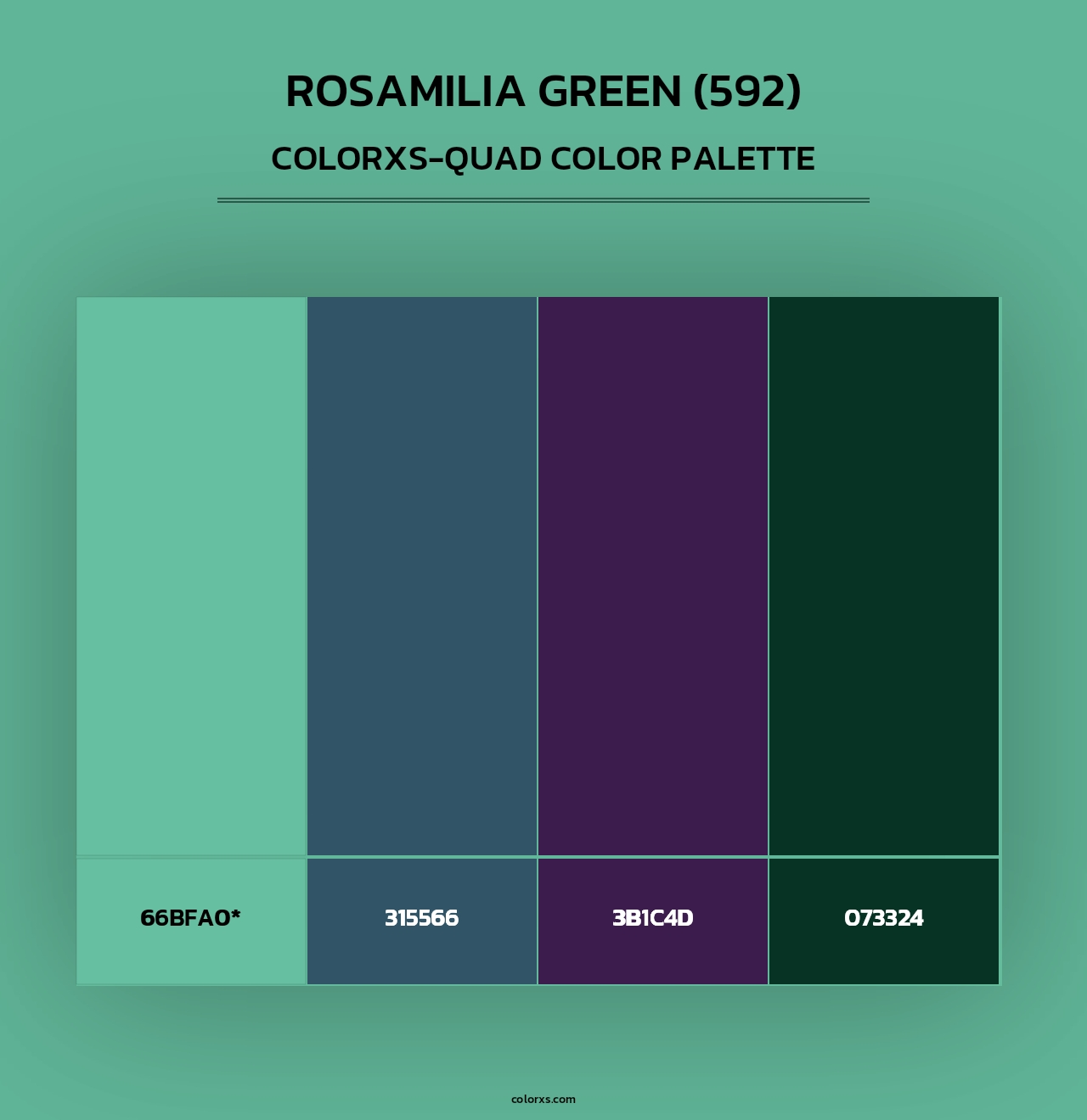 Rosamilia Green (592) - Colorxs Quad Palette