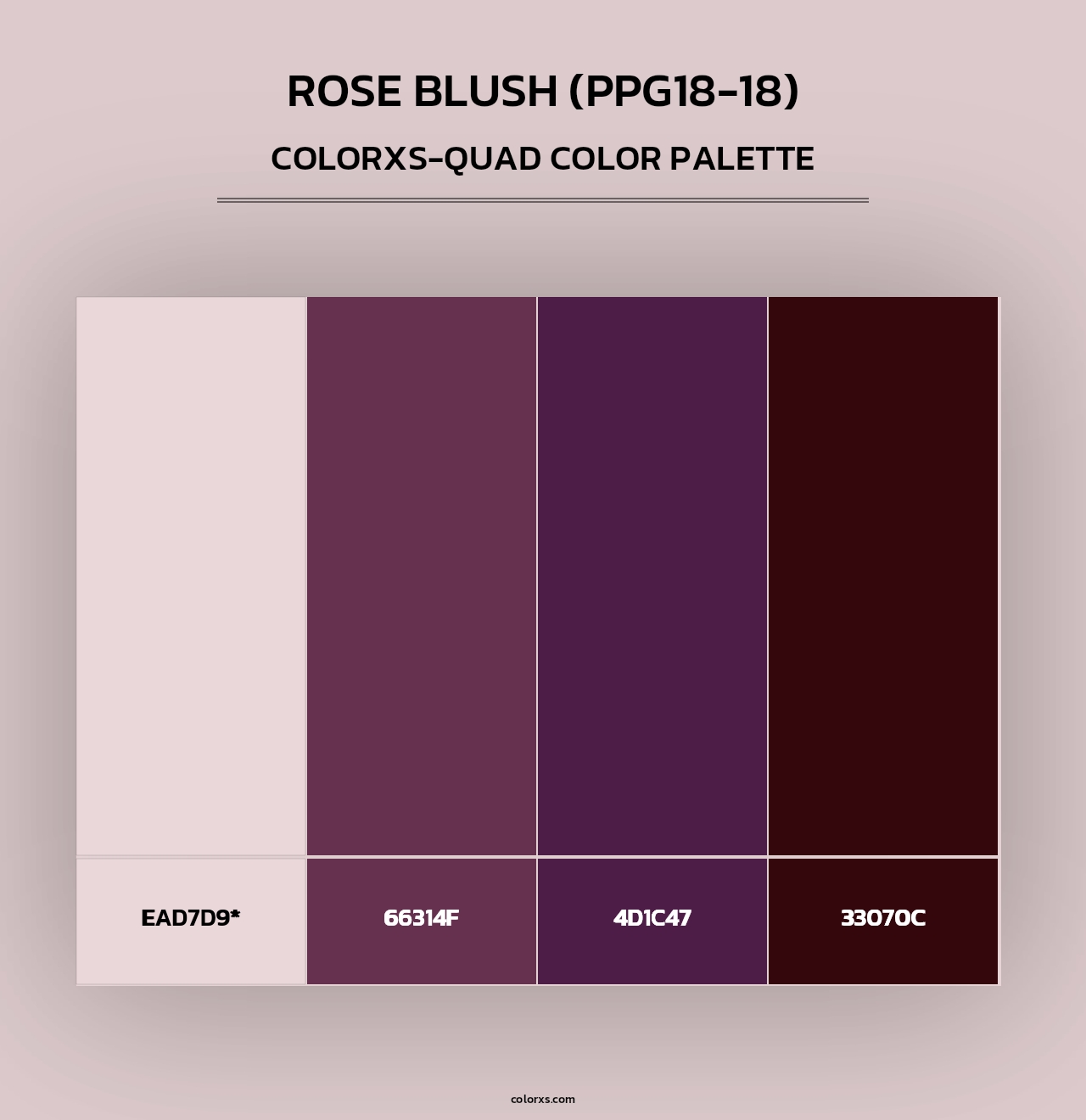 Rose Blush (PPG18-18) - Colorxs Quad Palette