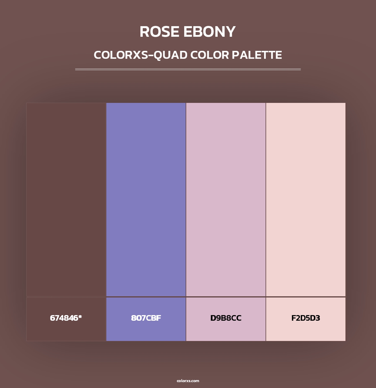 Rose Ebony - Colorxs Quad Palette