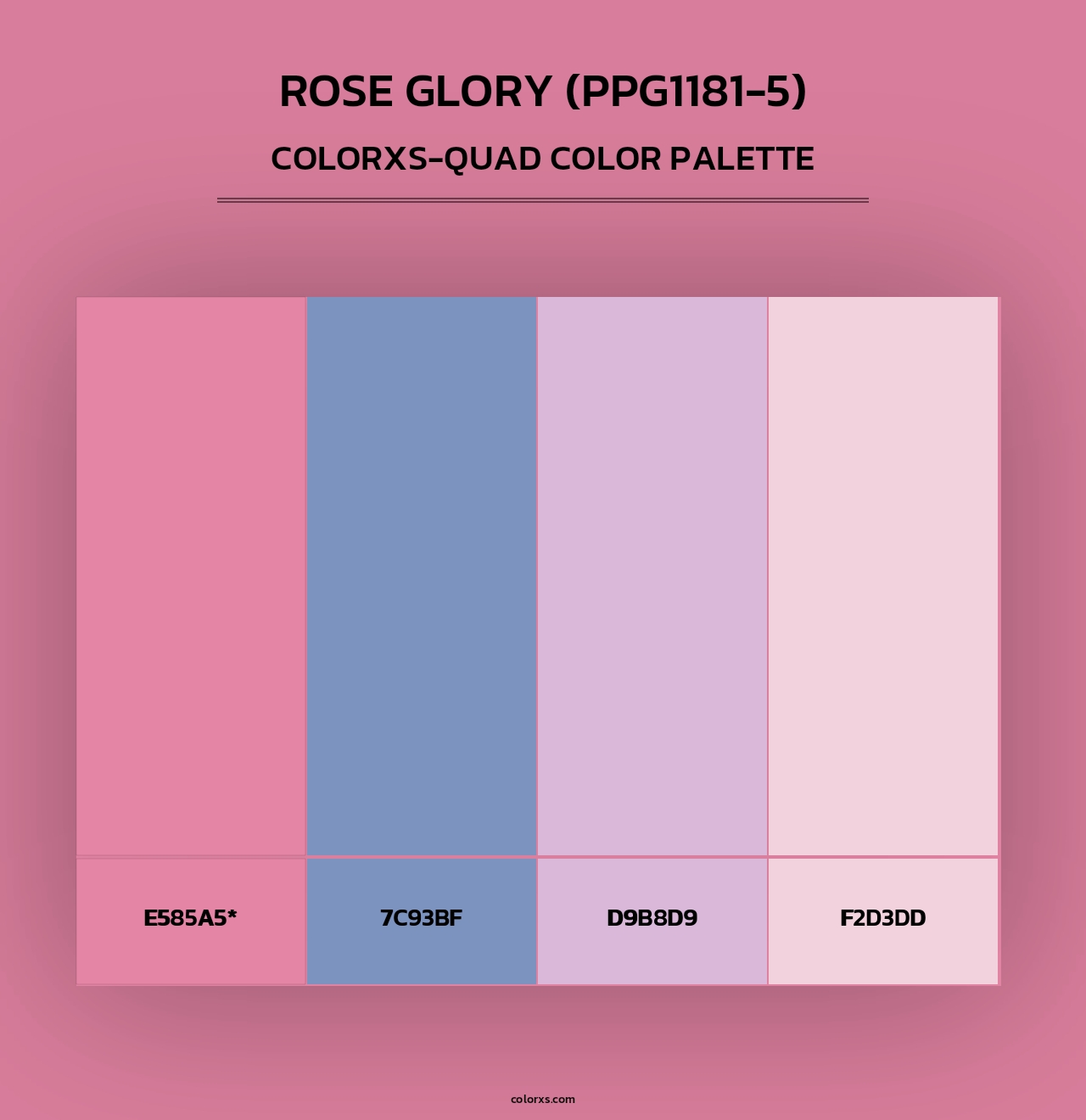 Rose Glory (PPG1181-5) - Colorxs Quad Palette