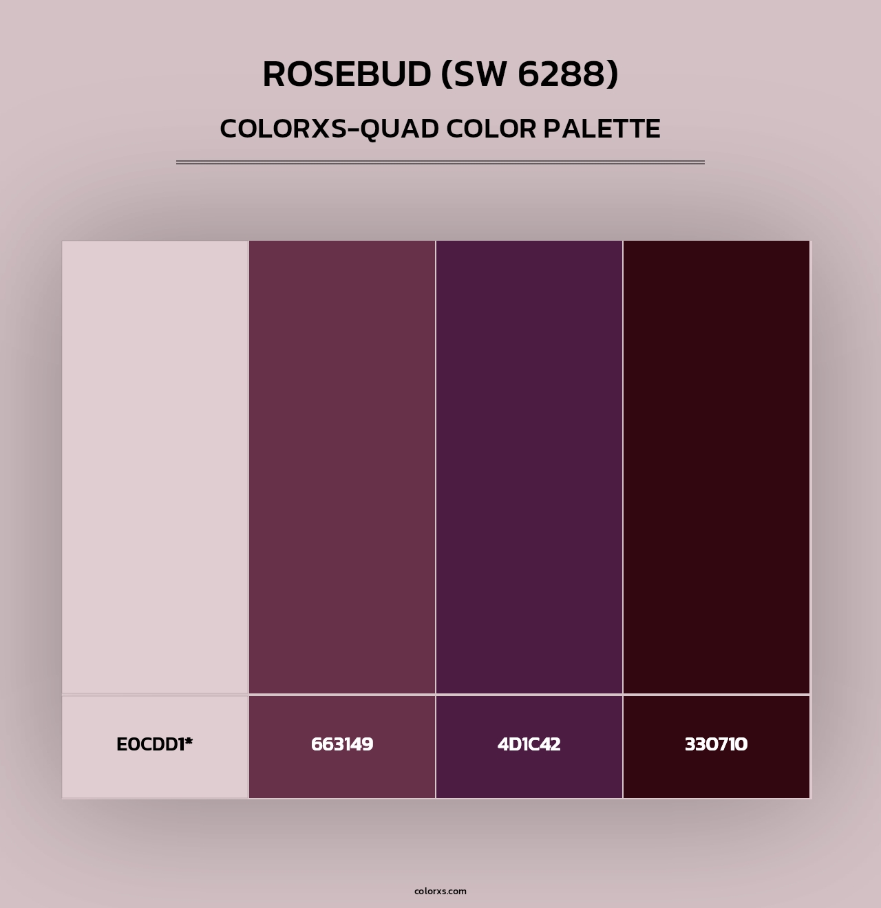 Rosebud (SW 6288) - Colorxs Quad Palette