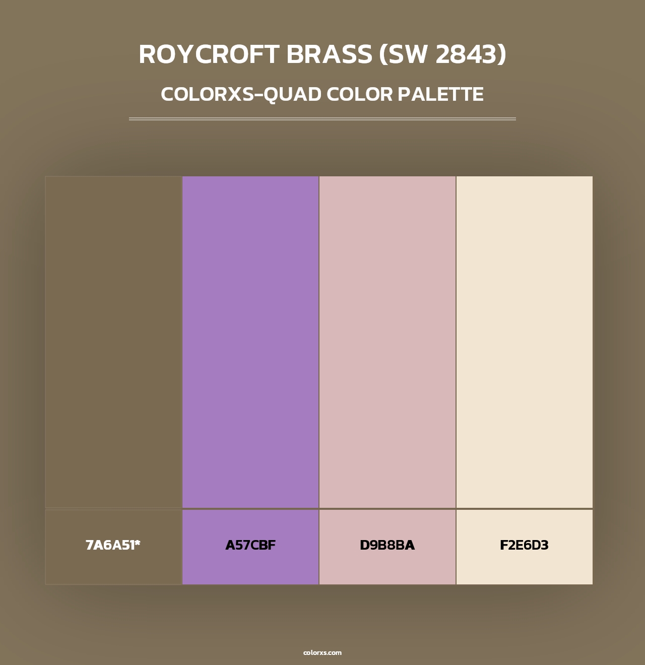Roycroft Brass (SW 2843) - Colorxs Quad Palette