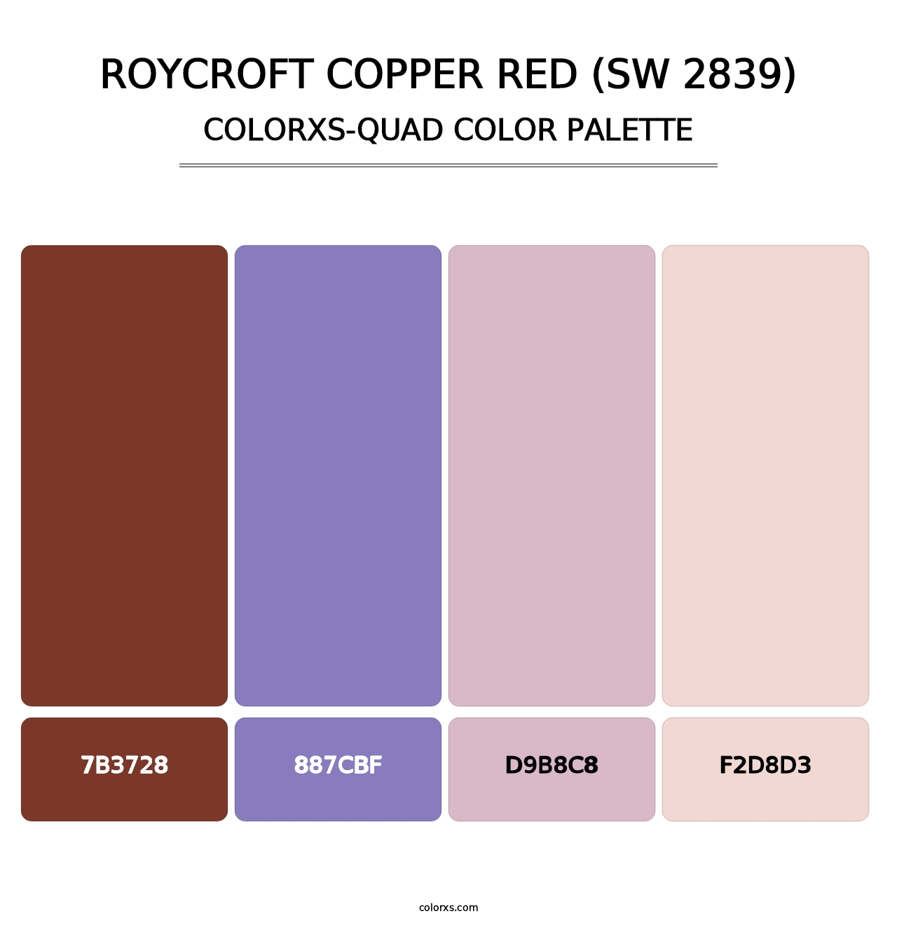 Roycroft Copper Red (SW 2839) - Colorxs Quad Palette
