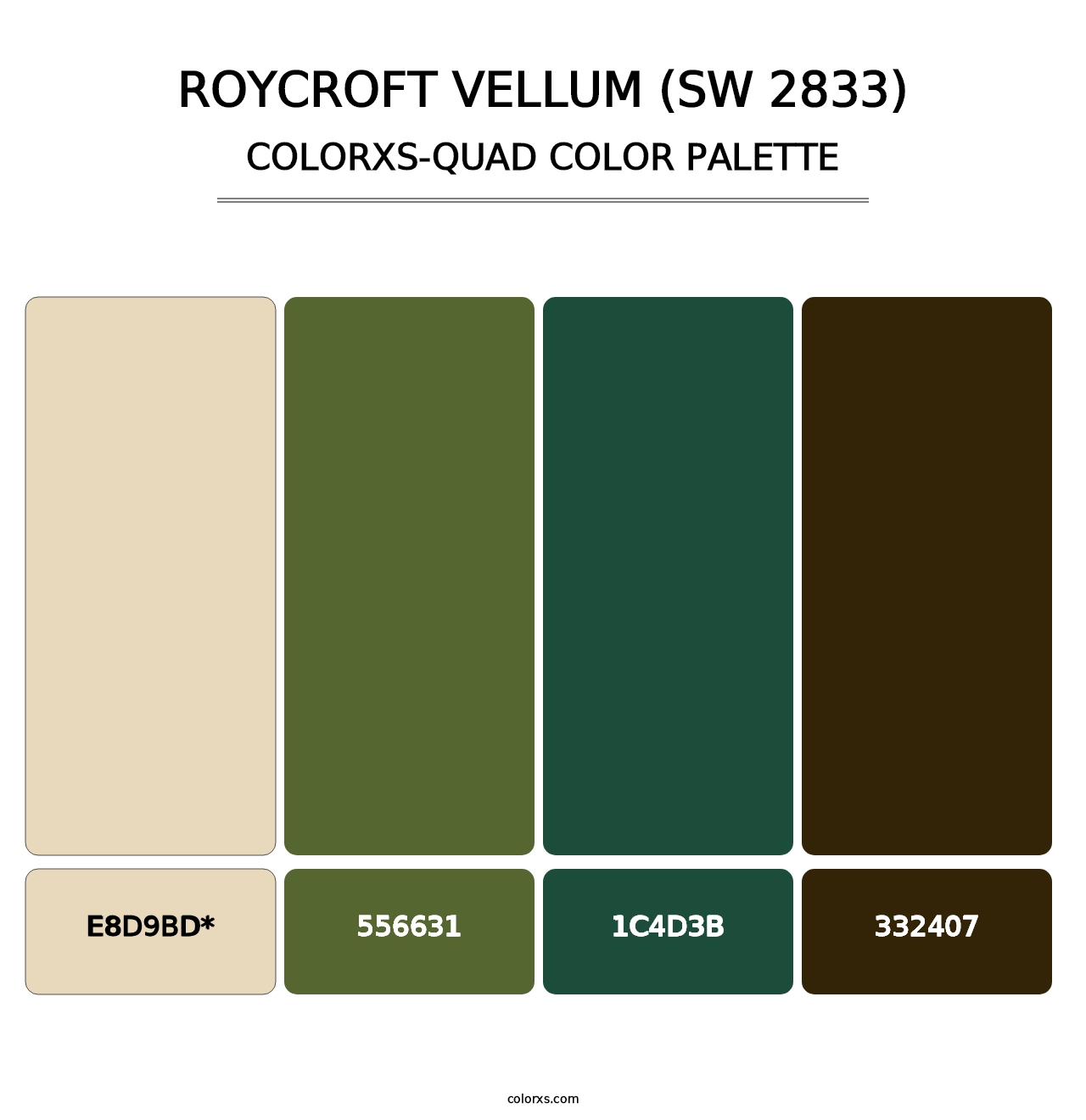 Roycroft Vellum (SW 2833) - Colorxs Quad Palette