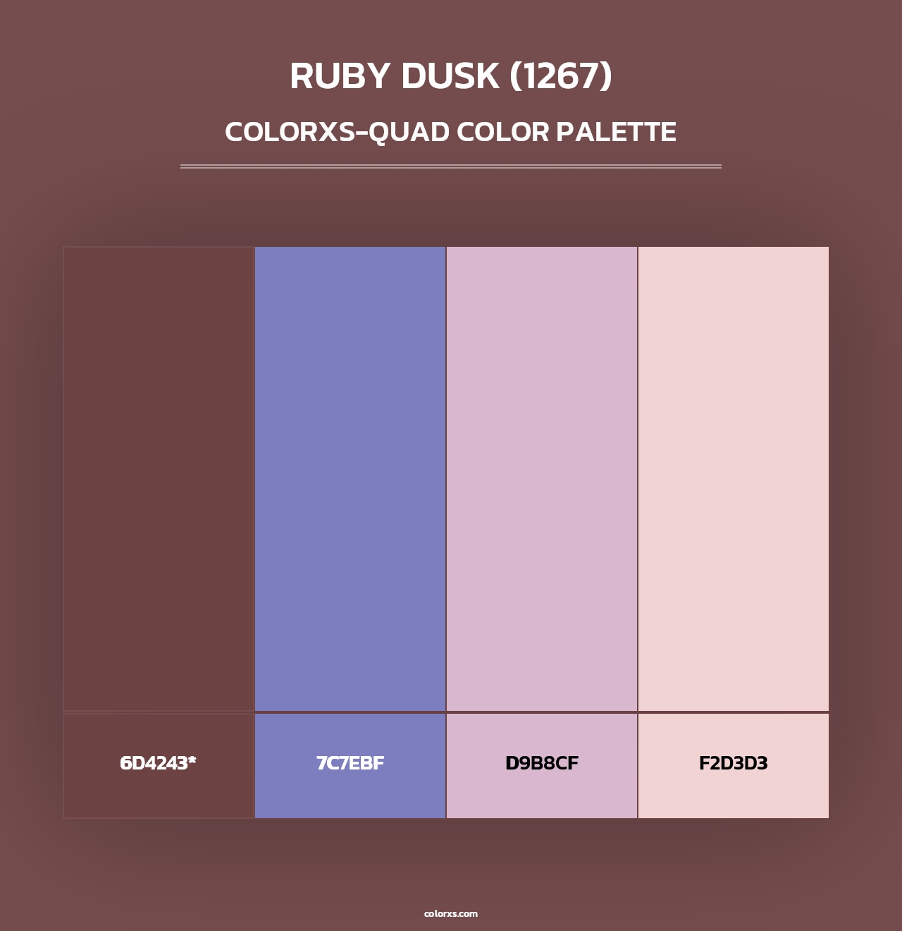 Ruby Dusk (1267) - Colorxs Quad Palette