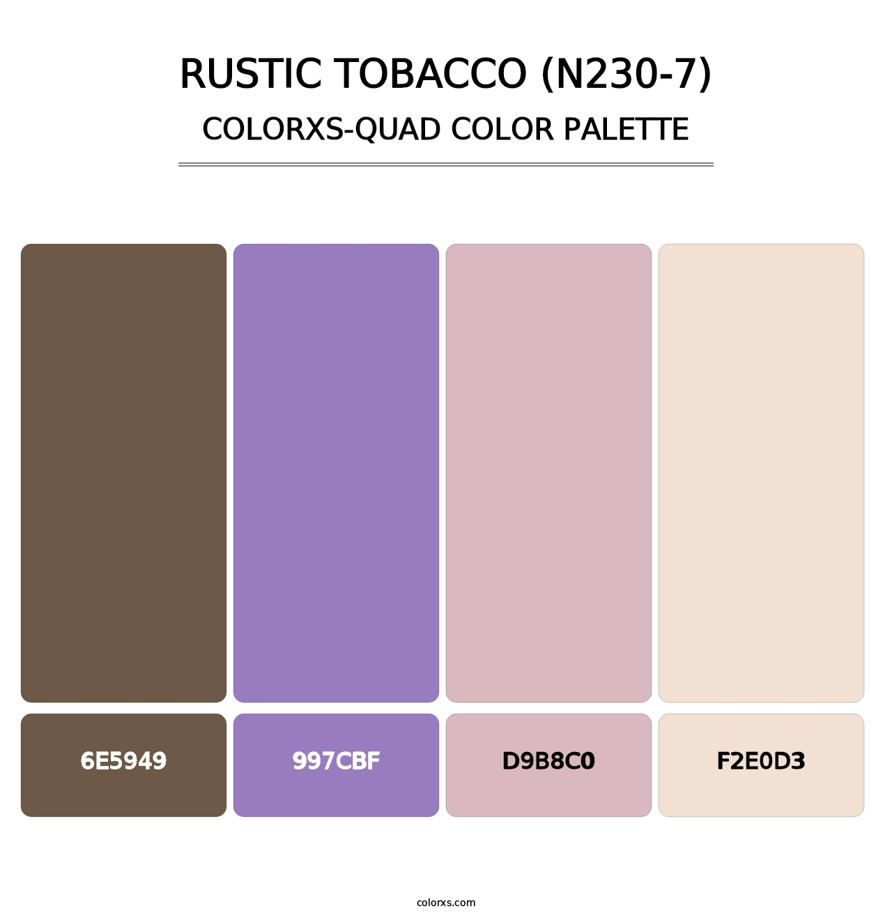 Rustic Tobacco (N230-7) - Colorxs Quad Palette