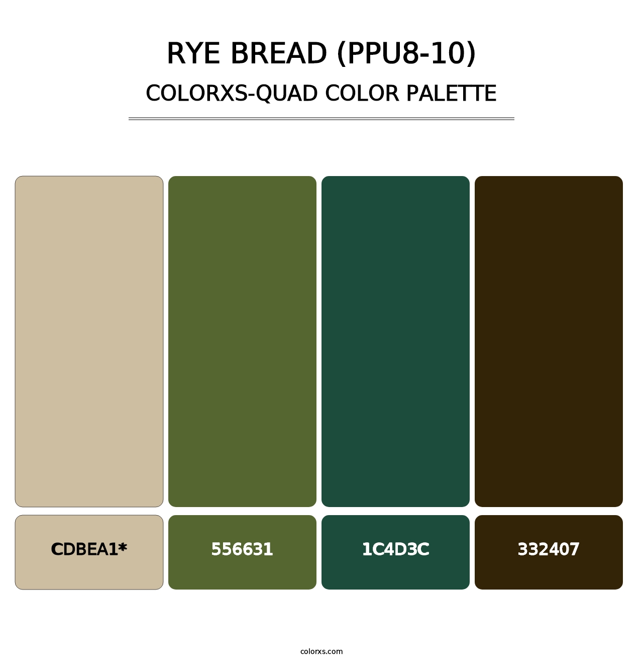 Rye Bread (PPU8-10) - Colorxs Quad Palette