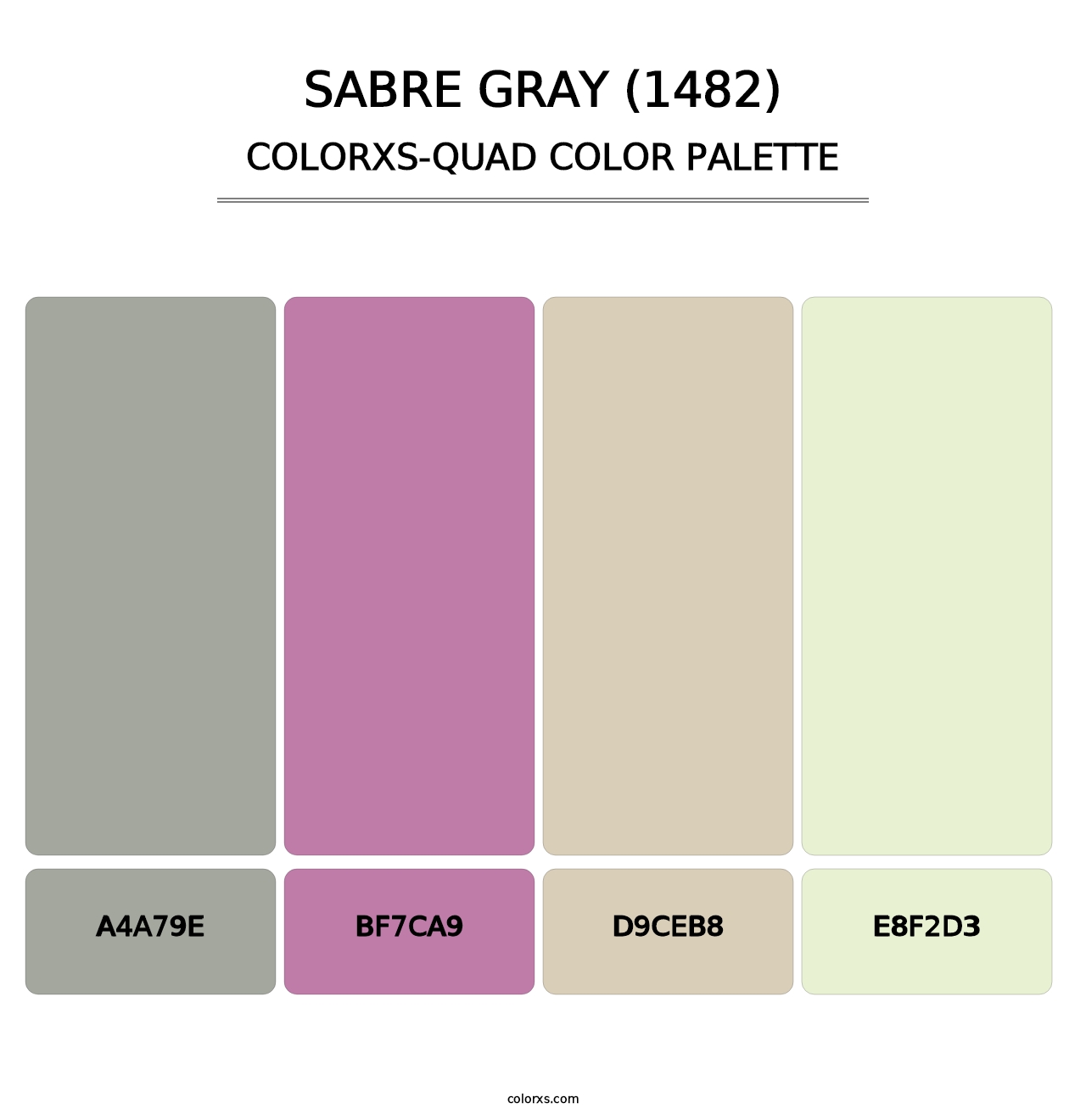 Sabre Gray (1482) - Colorxs Quad Palette