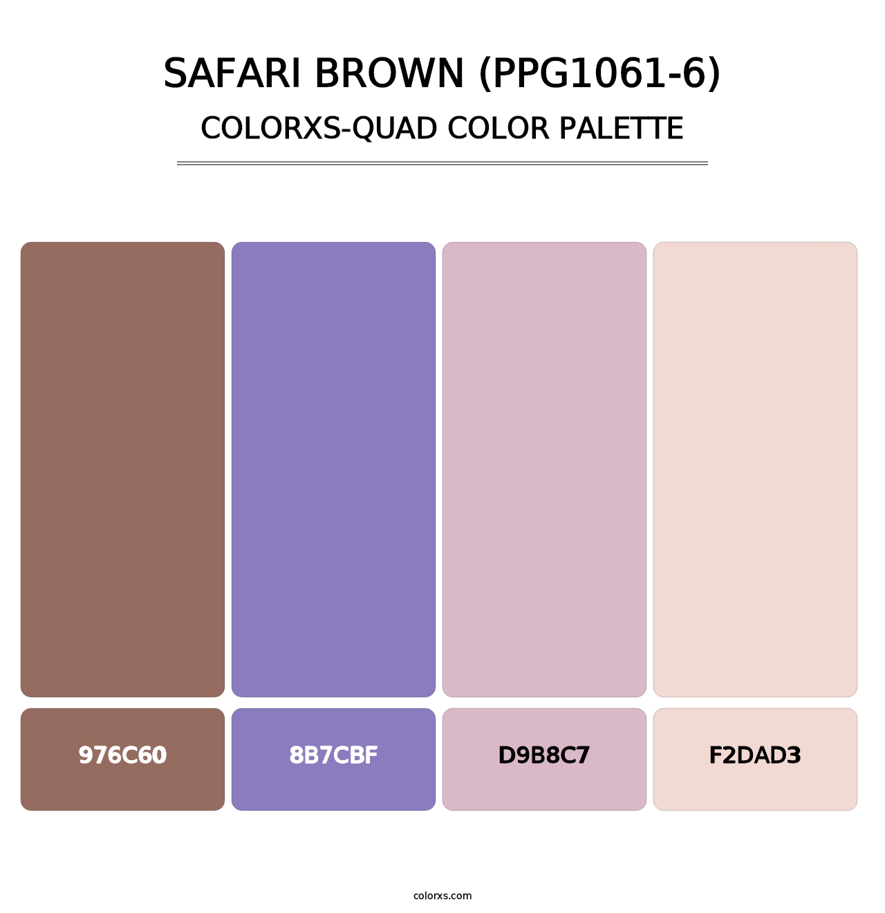 Safari Brown (PPG1061-6) - Colorxs Quad Palette