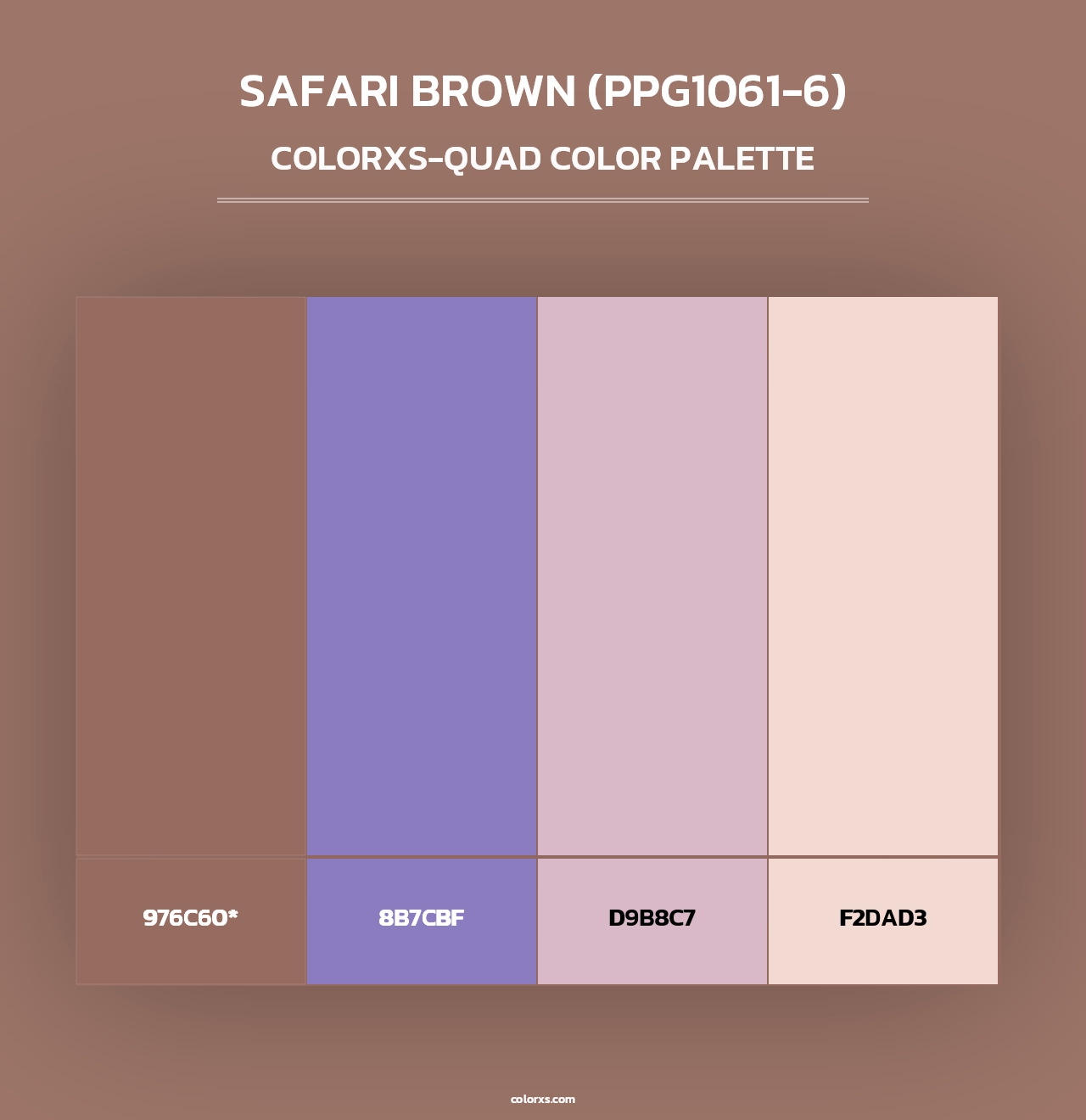 Safari Brown (PPG1061-6) - Colorxs Quad Palette