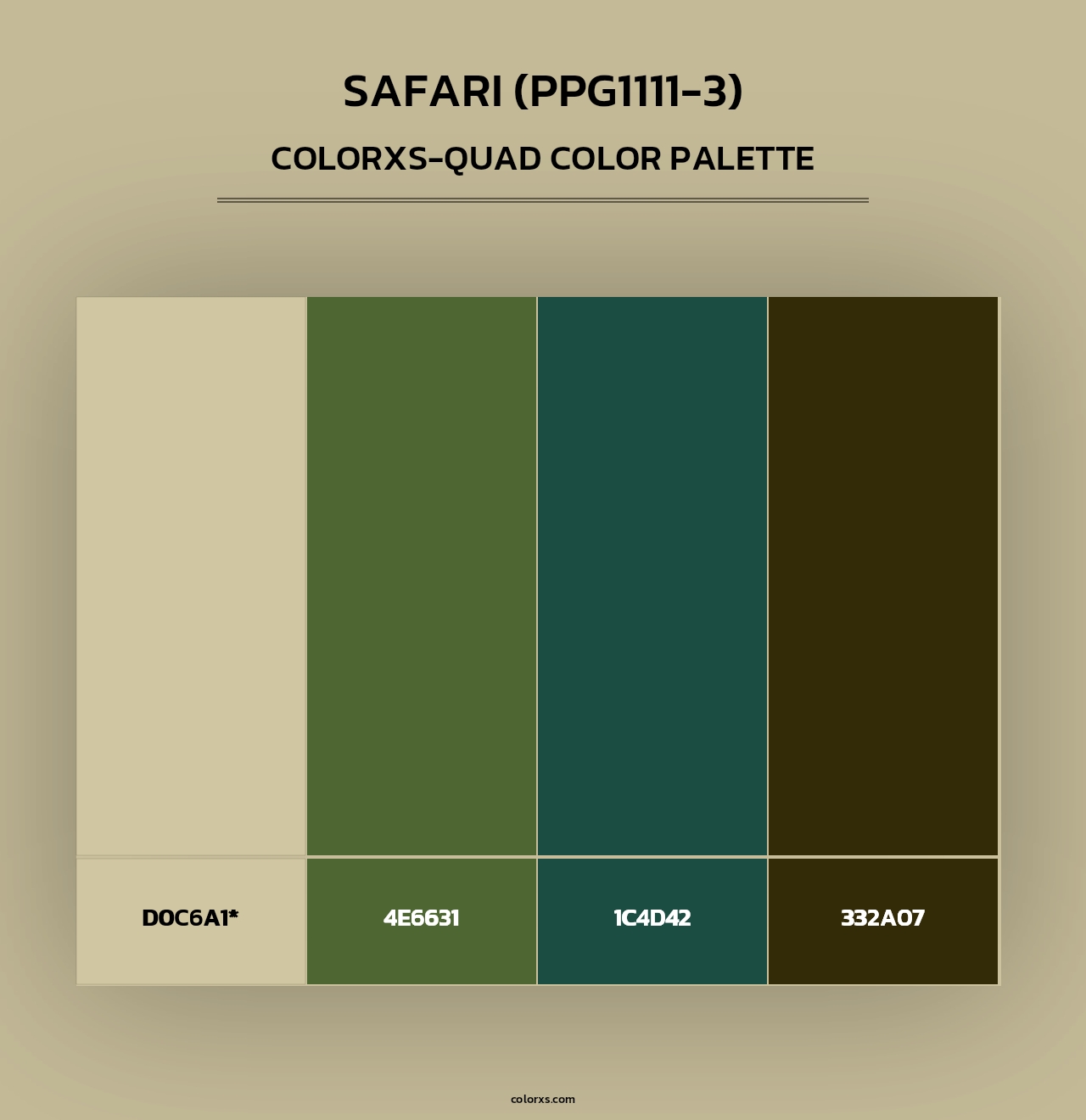 Safari (PPG1111-3) - Colorxs Quad Palette