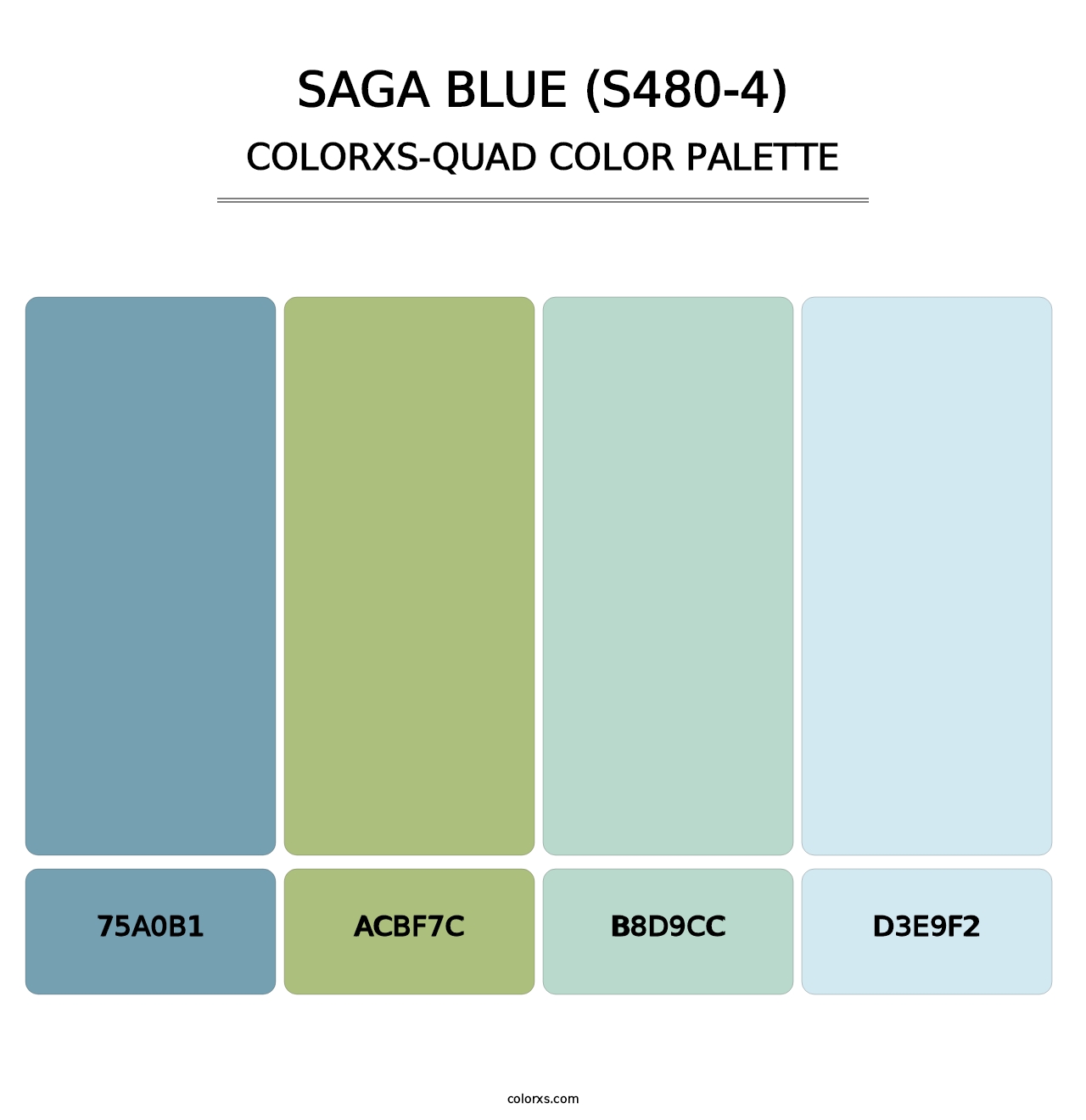 Saga Blue (S480-4) - Colorxs Quad Palette