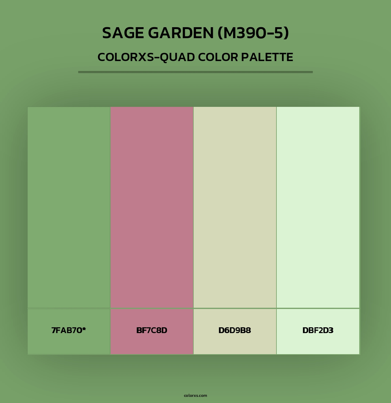 Sage Garden (M390-5) - Colorxs Quad Palette