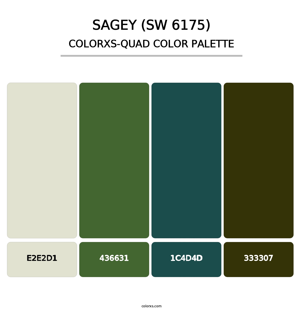 Sagey (SW 6175) - Colorxs Quad Palette