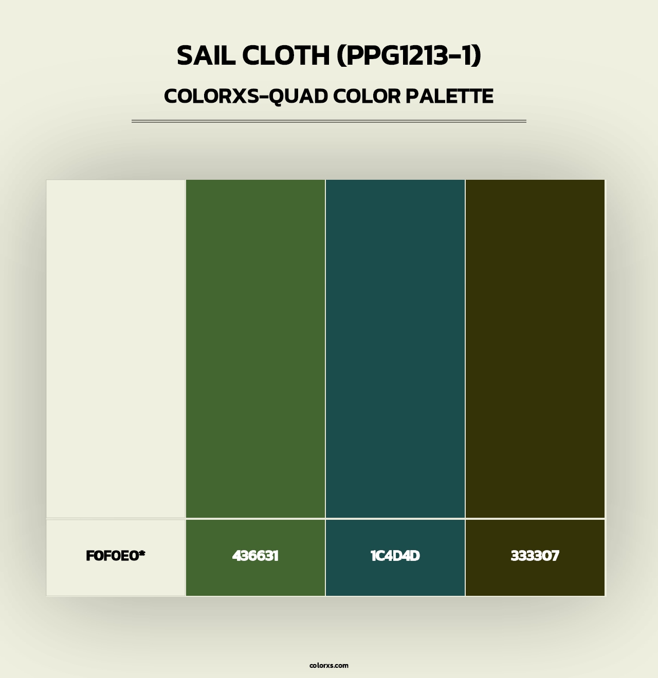 Sail Cloth (PPG1213-1) - Colorxs Quad Palette