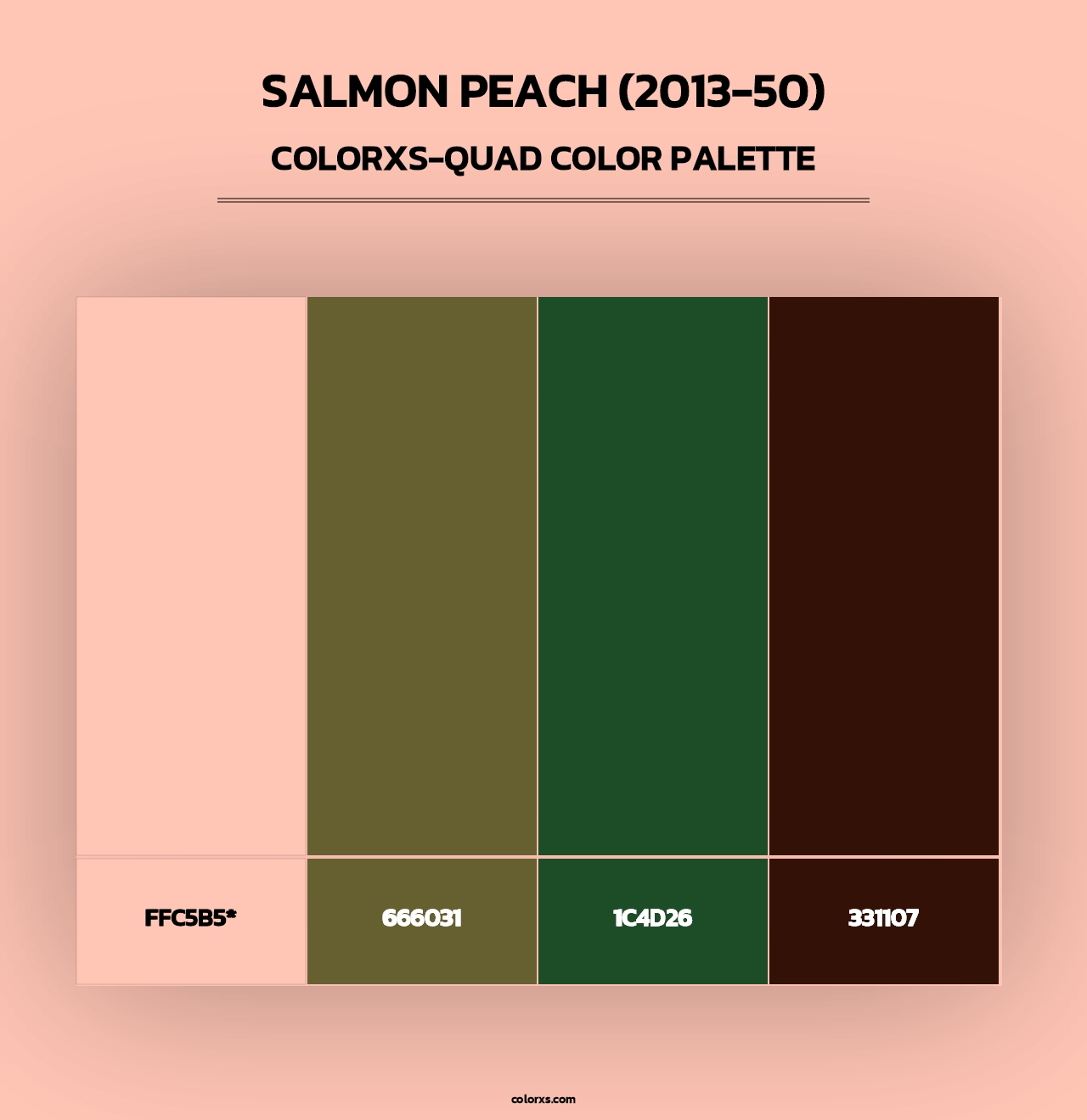 Salmon Peach (2013-50) - Colorxs Quad Palette