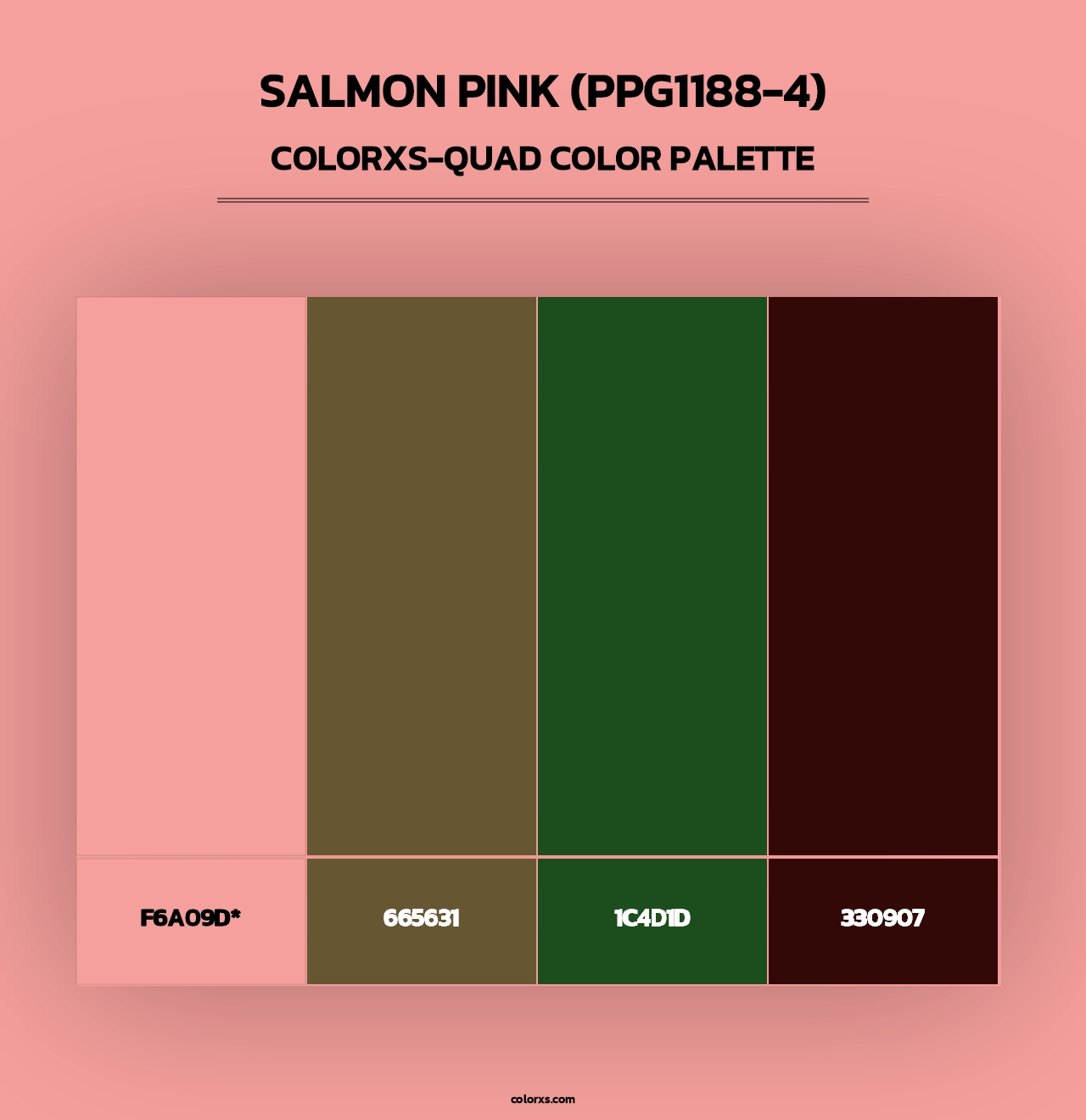 Salmon Pink (PPG1188-4) - Colorxs Quad Palette