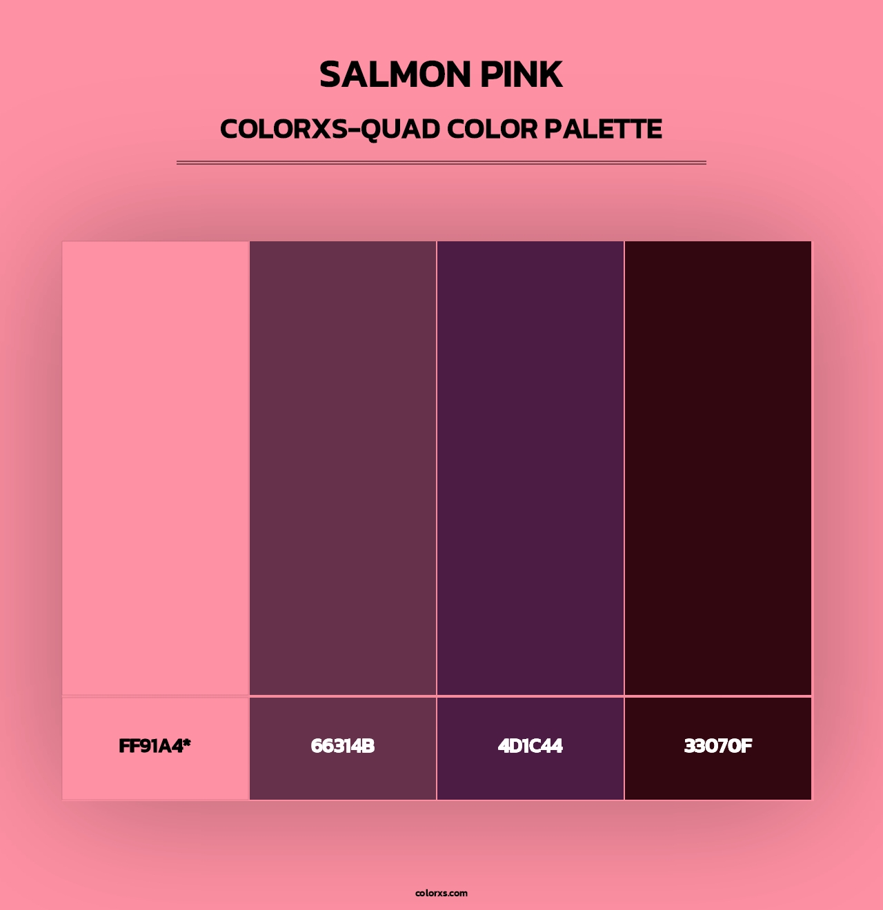 Salmon Pink - Colorxs Quad Palette