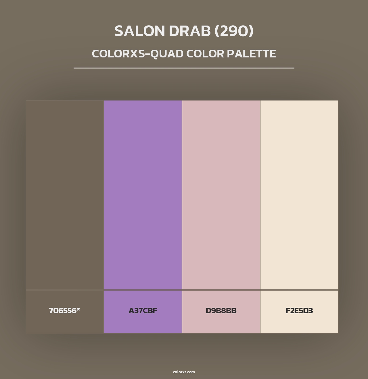 Salon Drab (290) - Colorxs Quad Palette