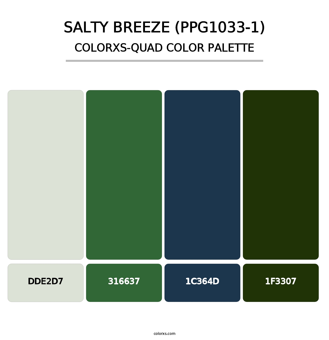 Salty Breeze (PPG1033-1) - Colorxs Quad Palette