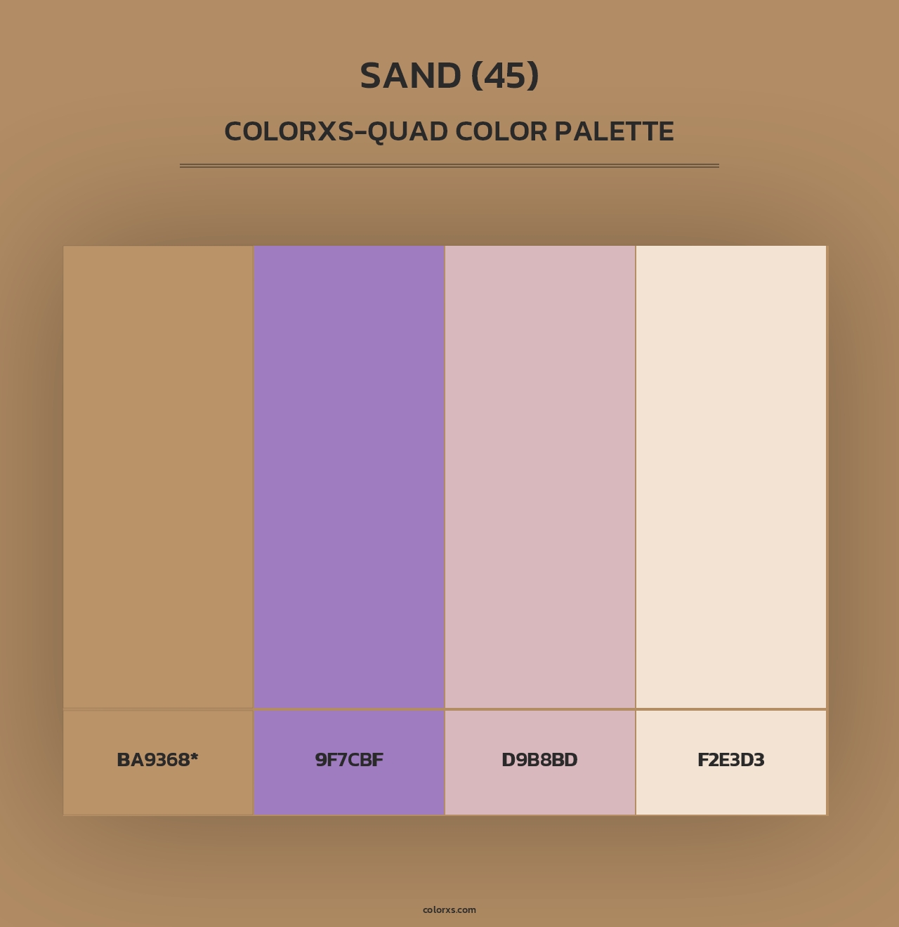 Sand (45) - Colorxs Quad Palette