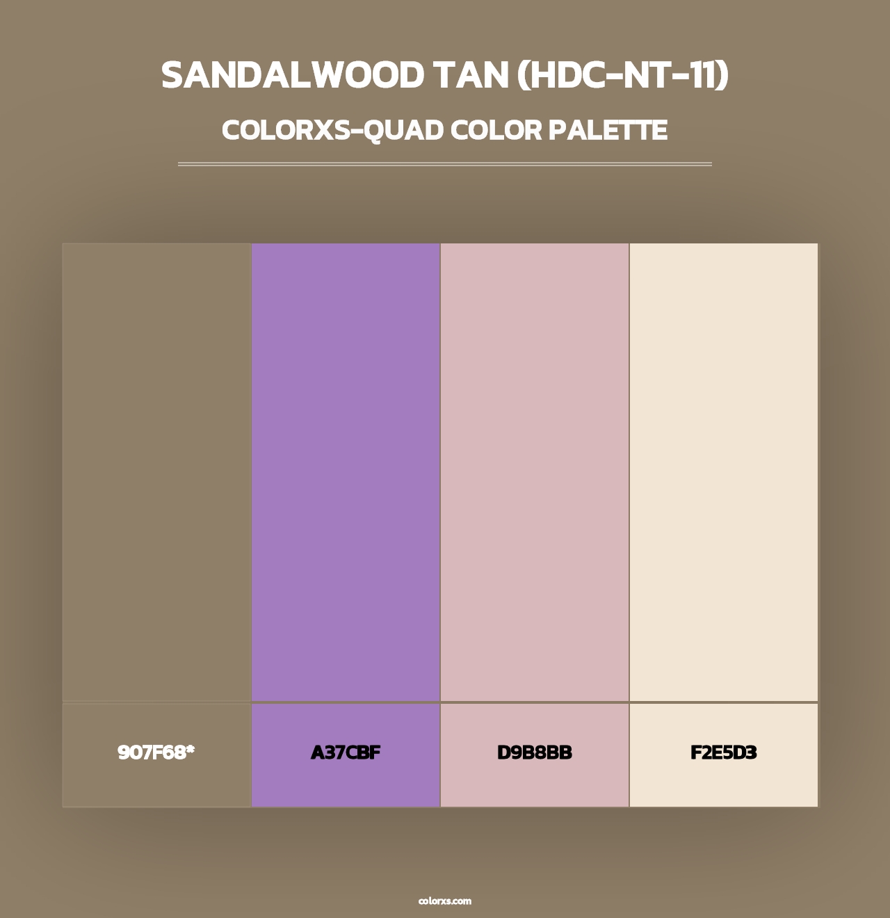 Sandalwood Tan (HDC-NT-11) - Colorxs Quad Palette